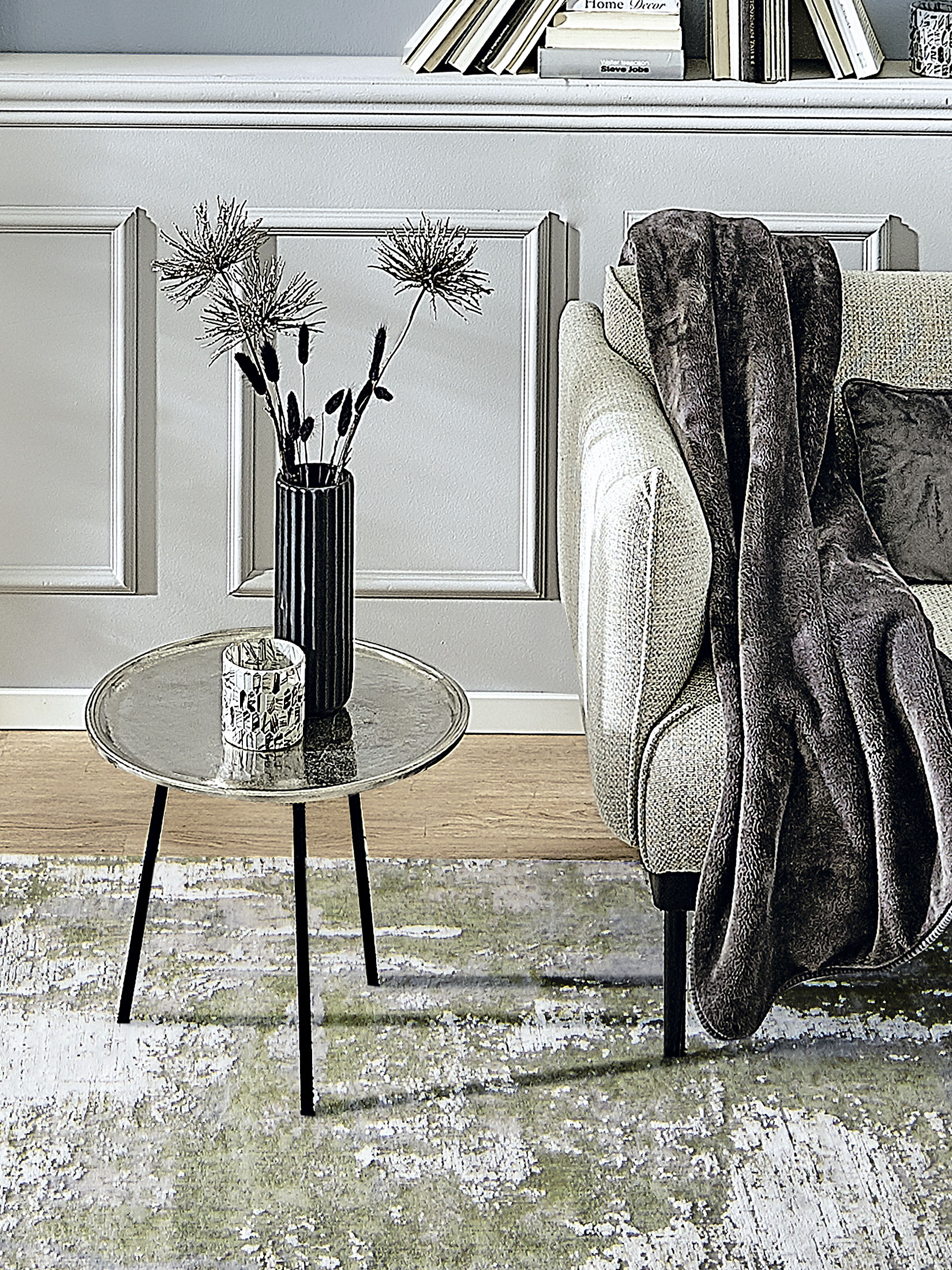 Raw Silver Finish Tisch von Kibek in Silber