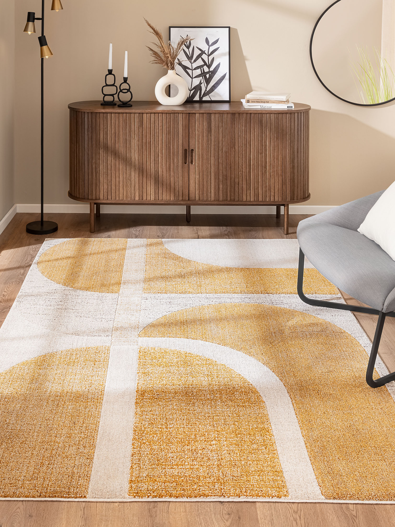 Moderne Teppiche von Kibek Rockledge in Gelb, 80 x 150 cm