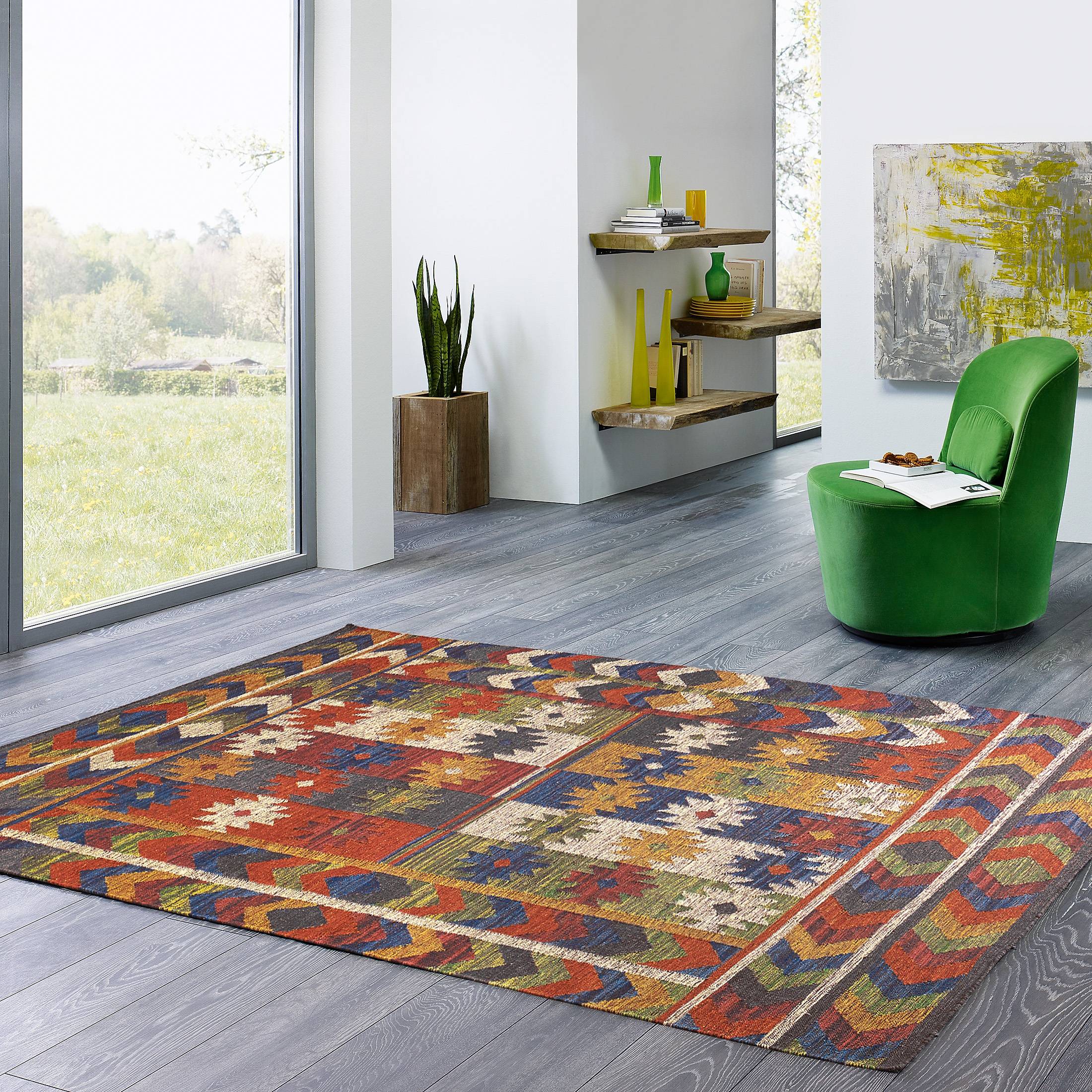 Flachgewebe-Teppich von Kibek - Dallas in Multicolor, 60 x 90 cm