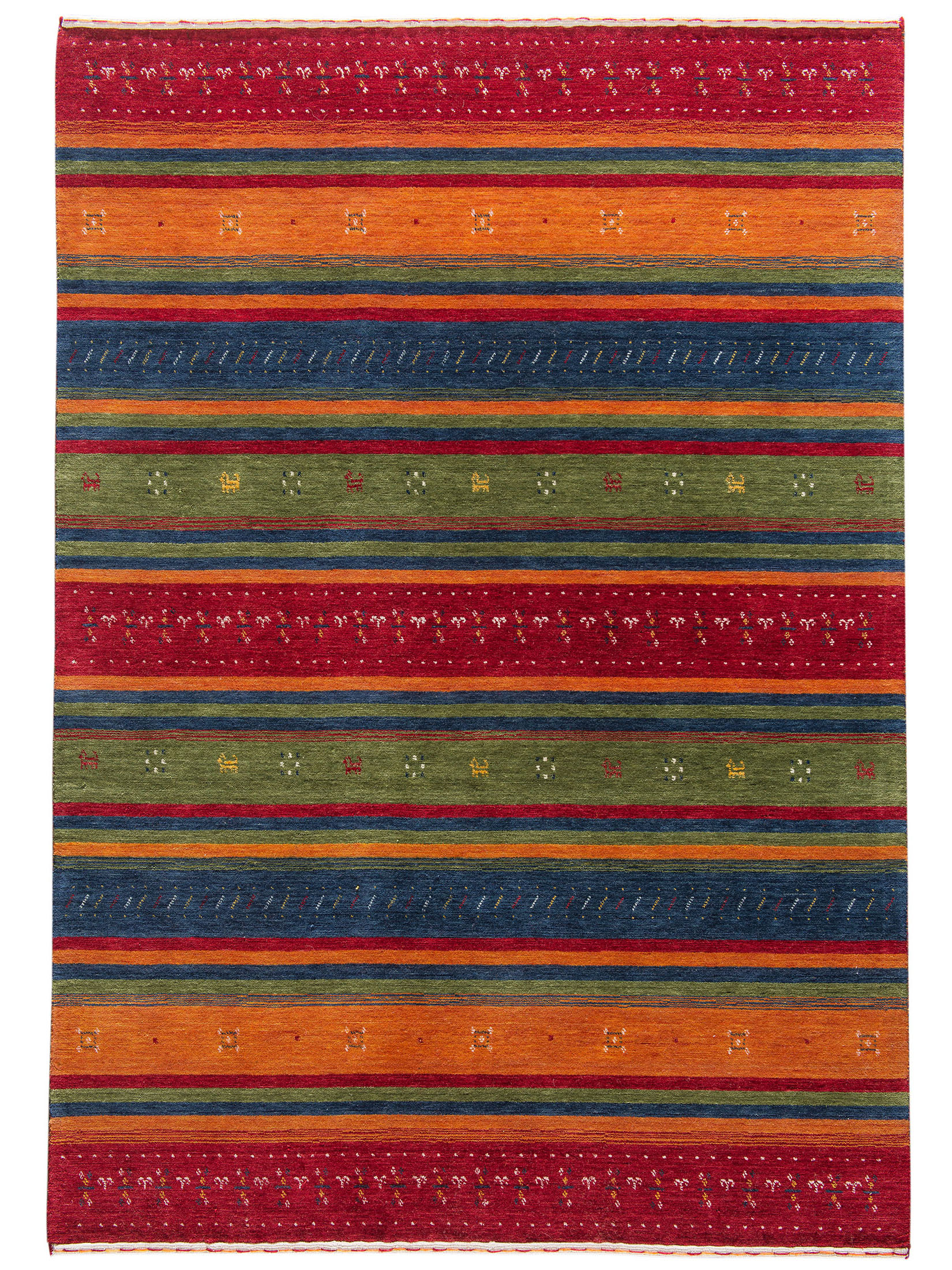 Damua - Gabbeh-Teppich von Kibek in Rot