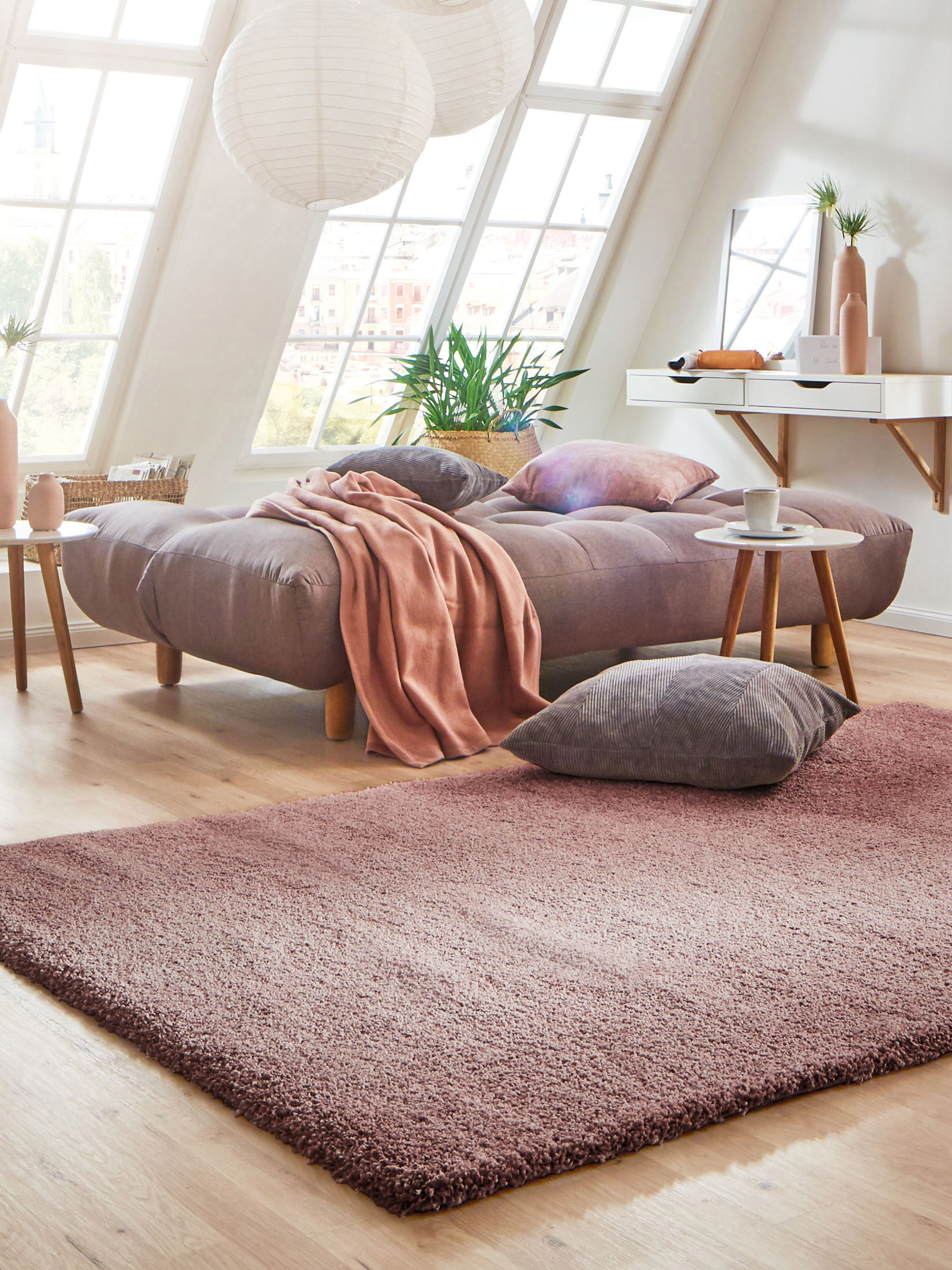 Lounge DesignerTeppich von Kibek in Rot