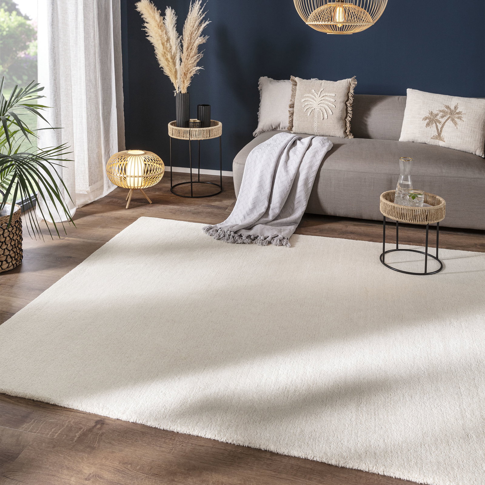 Kibek Woll-Teppich - Salmour Creme 140 x 200 cm