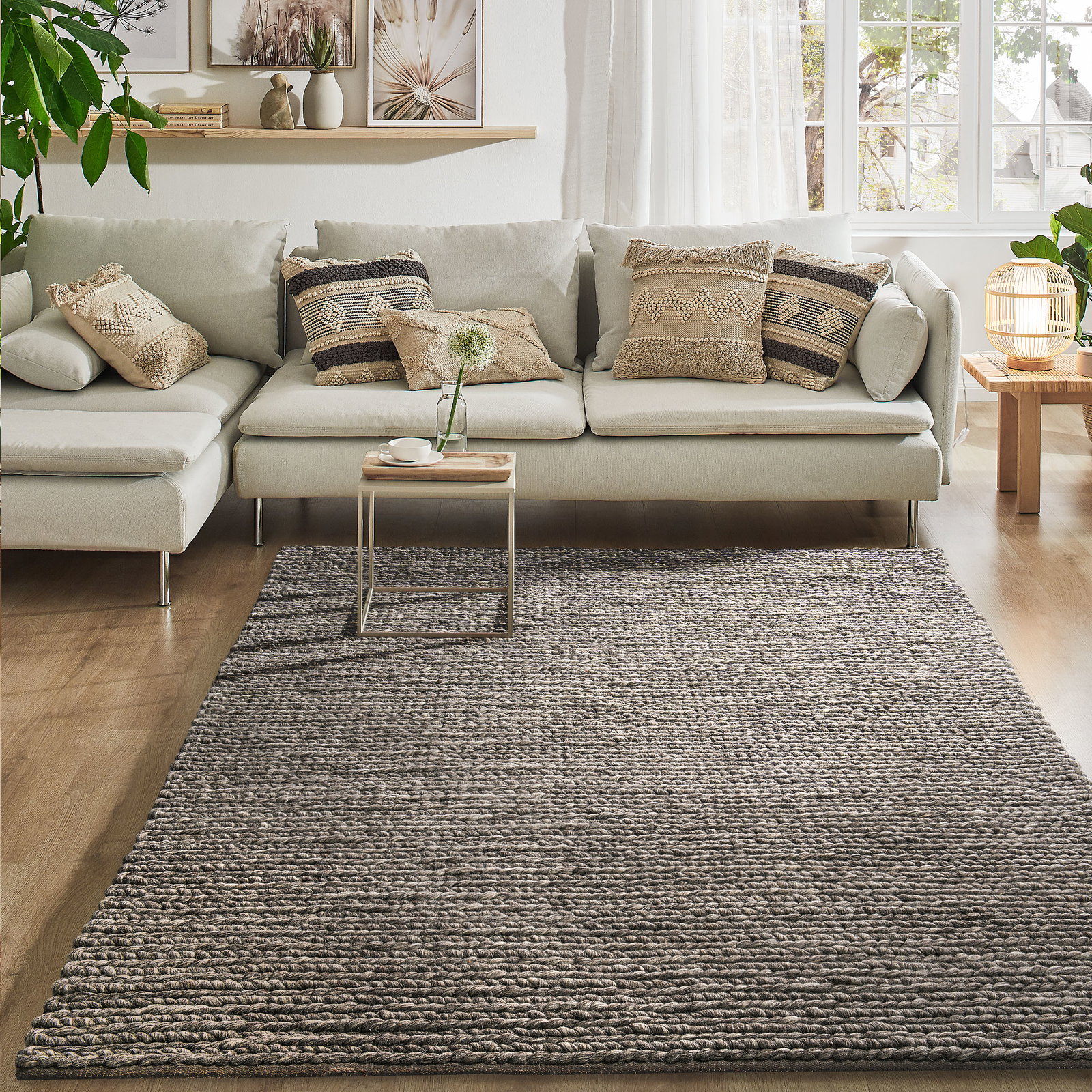 Kibek Woll-Teppich - Wool Empire Grau 120 x 180 cm