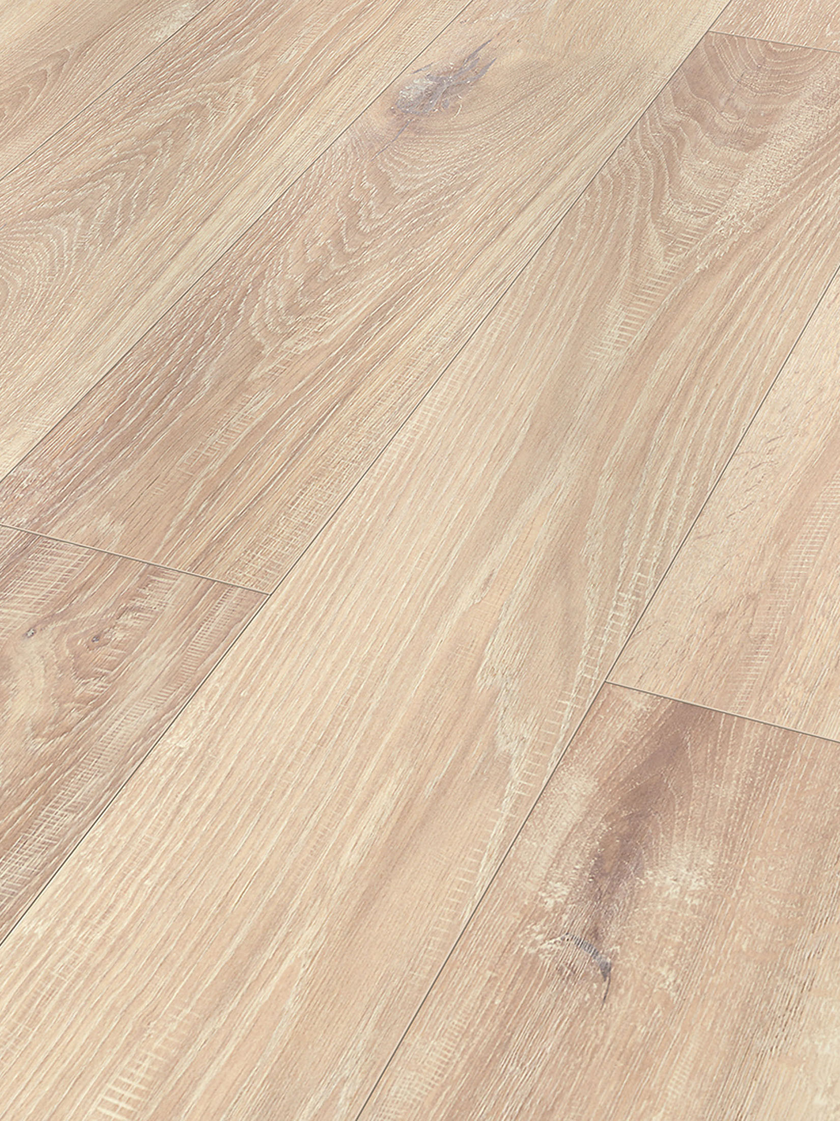 Bodenbelag mit hellbraunen Holzplanken mit erkennbarer Maserung und Knoten.