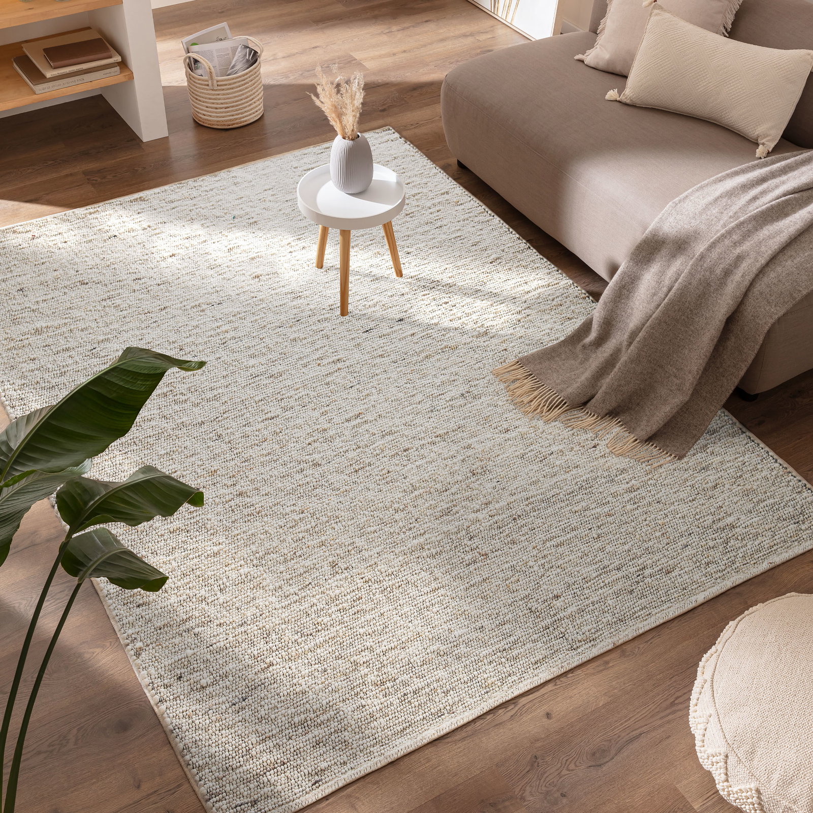 Kibek Woll-Teppich - Lorso Beige 90 x 160 cm