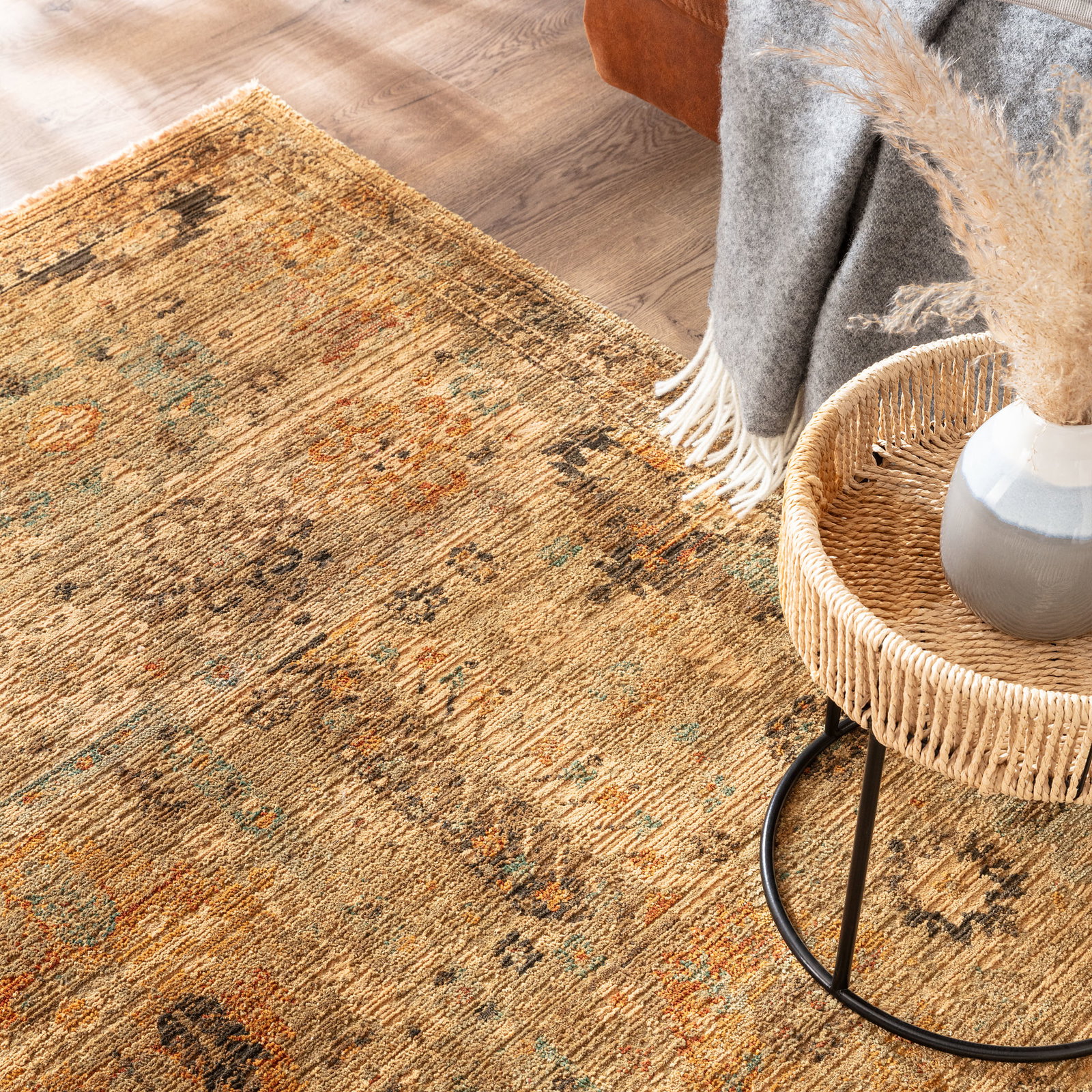Kibek Vintage-Teppich - Saldala Gold 80 x 150 cm