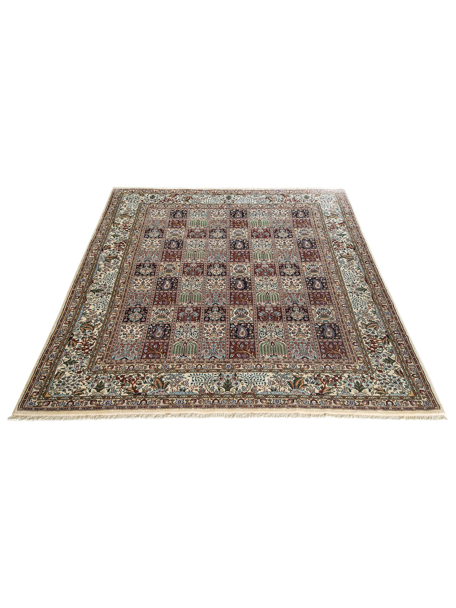 Kibek Unikat / Einzelstück - Moud Felder Multicolor 200 x 300 cm 80% Schurwolle, 20% Seide