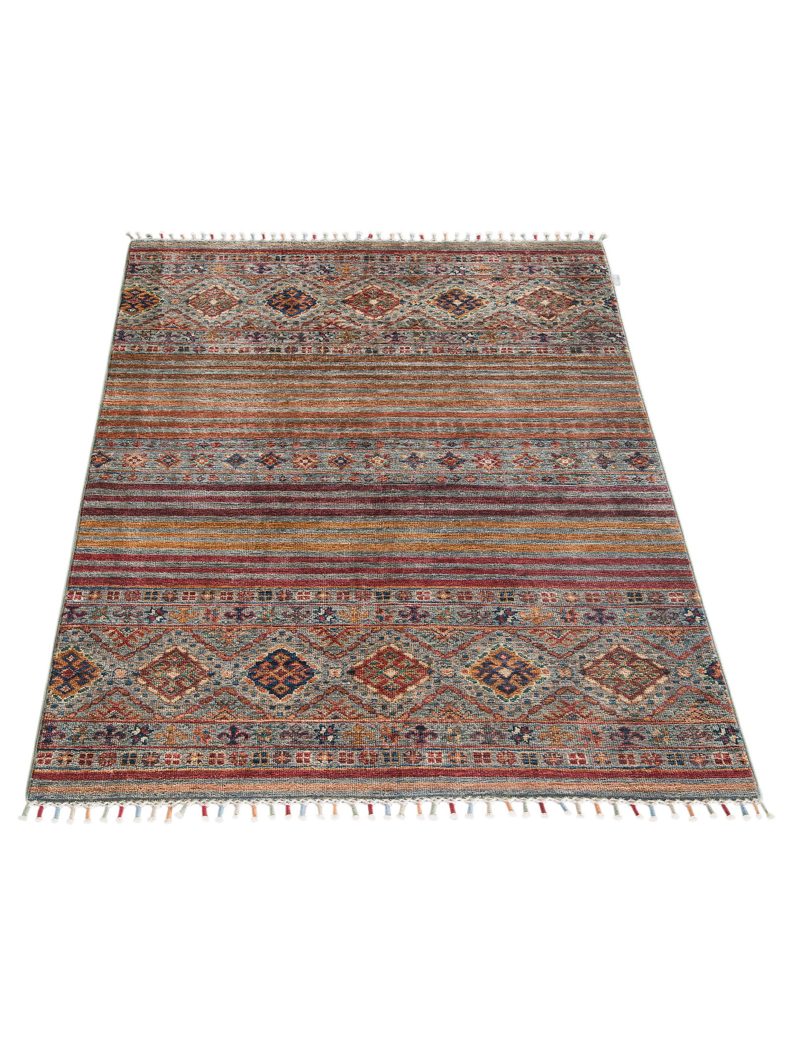 Kibek Unikat / Einzelstück - Chobi Schal Grau 90 x 160 cm 100% Schurwolle