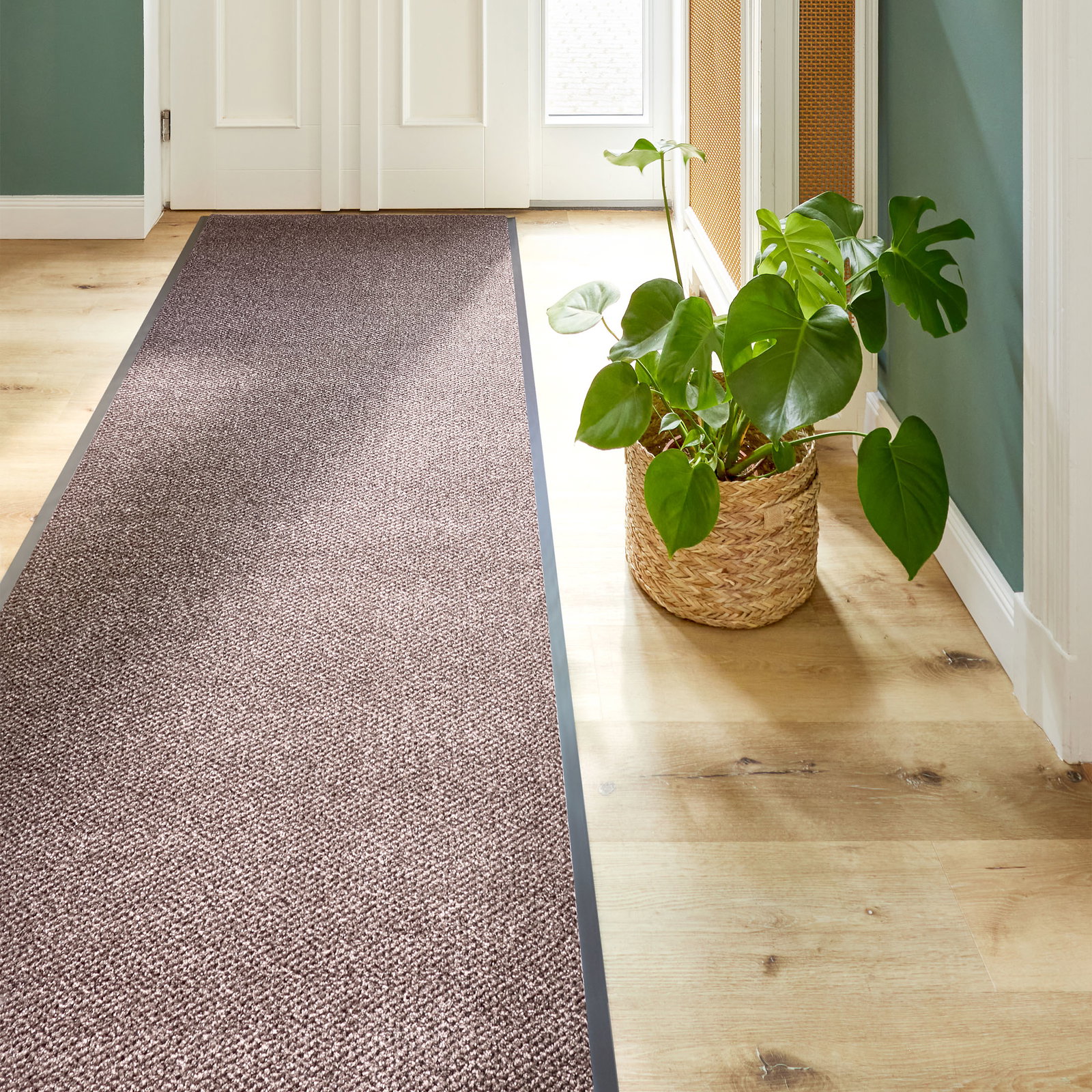 Kibek Sauberlaufmatte - Aktiv Plus Braun 130 cm breit 100% Polyamid