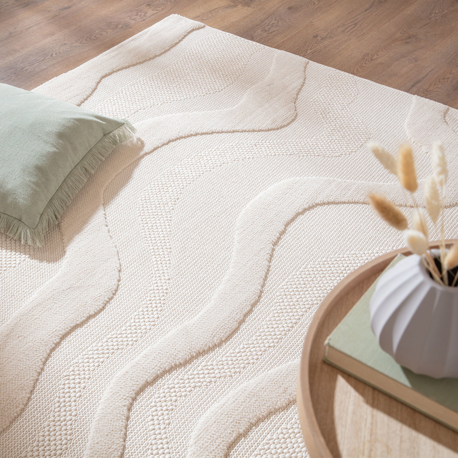 Kibek Moderner Teppich - Patara Creme 80 x 150 cm