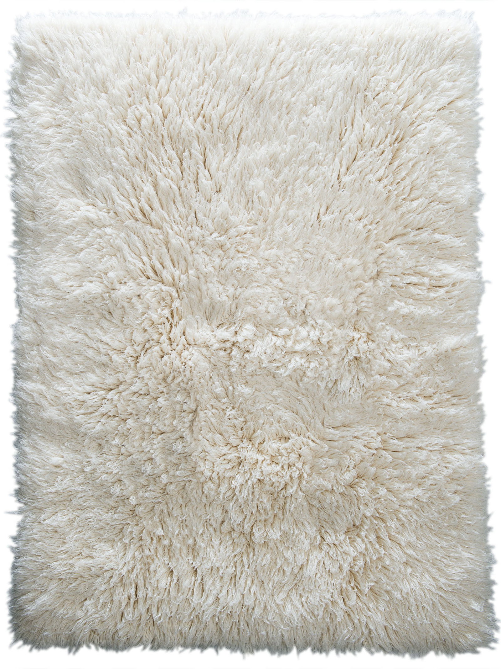 Kibek Flokati - Flokati Premium Weiß 70 x 140 cm 100 % Schurwolle