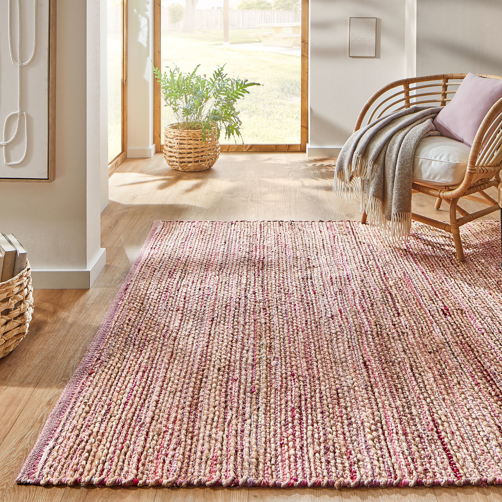 Kibek Flachgewebe-Teppich - Kaliva Rosa 140 x 200 cm