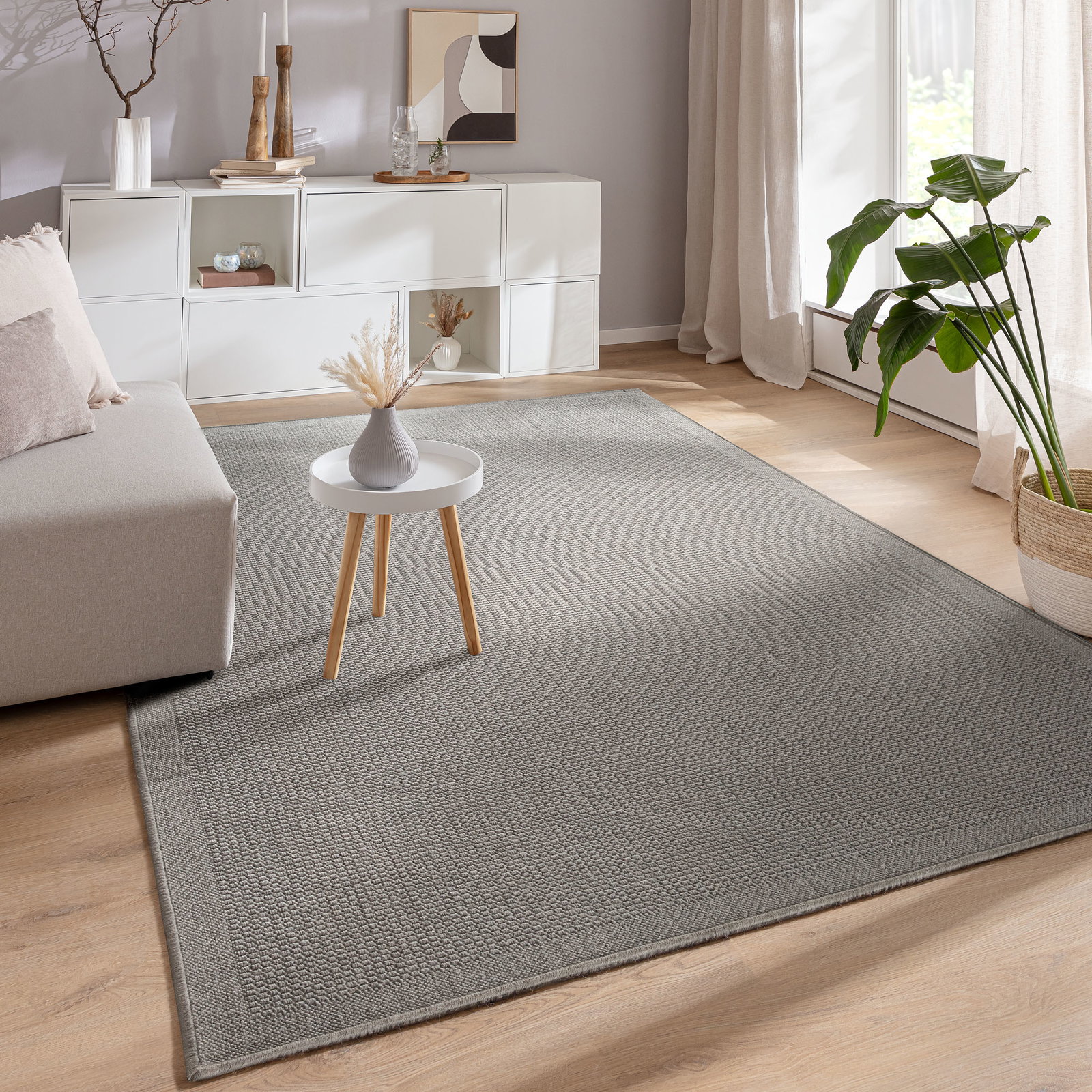 Kibek Woll-Teppich - Irvine Grau 80 x 150 cm