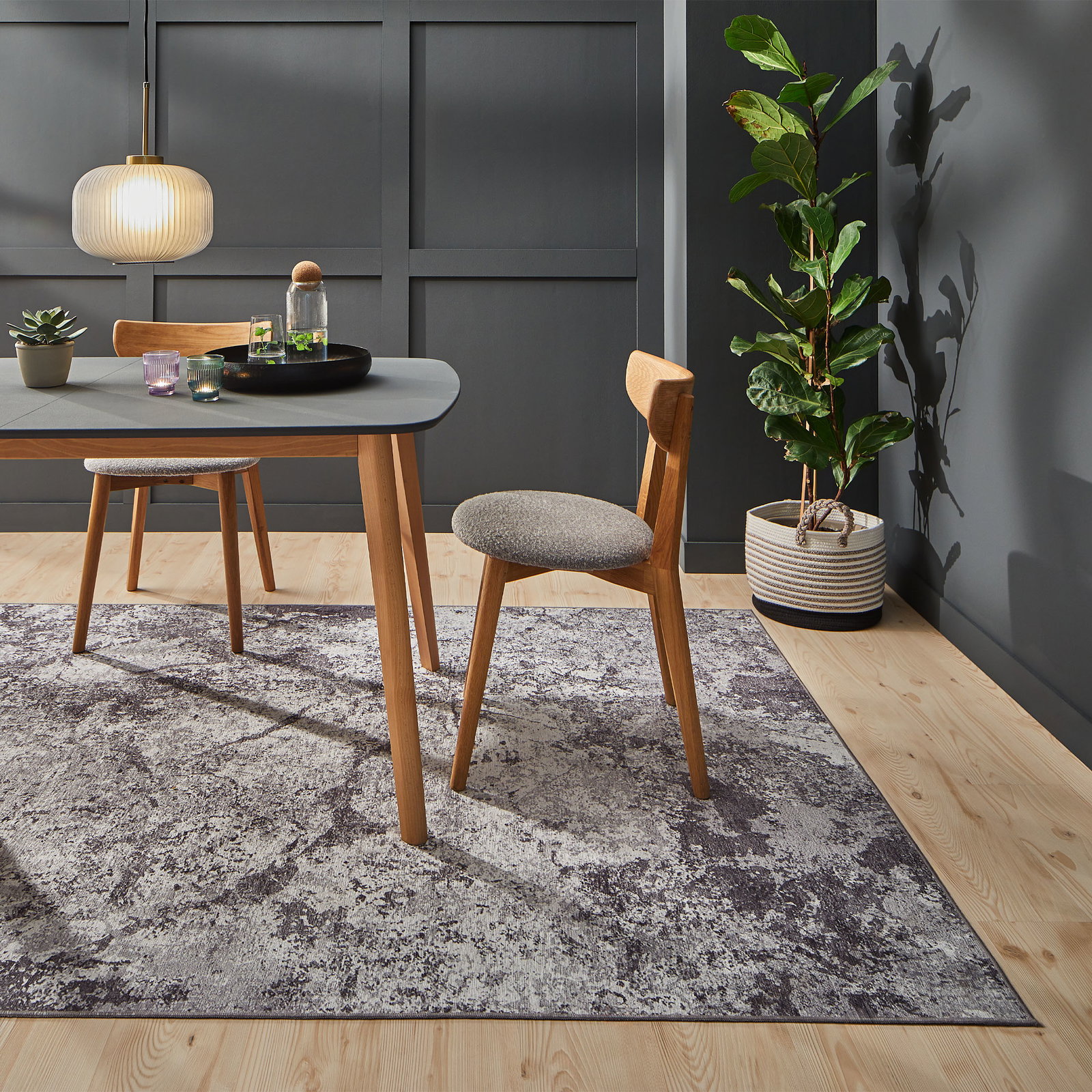 Kibek Vintage-Teppich - Fidenza Silber 200 x 290 cm
