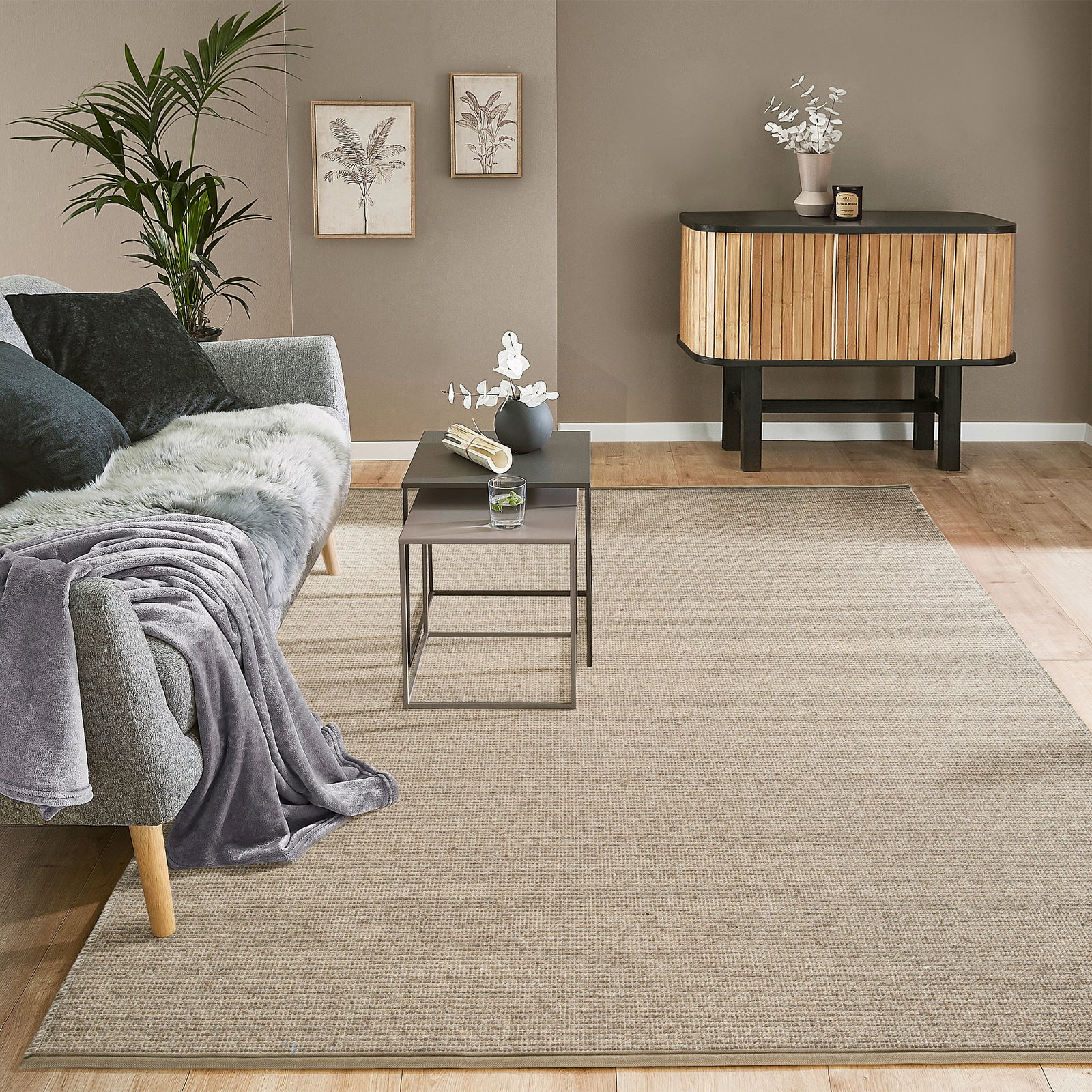 Kibek Uni-Teppich - Torslunde Braun 120 x 170 cm