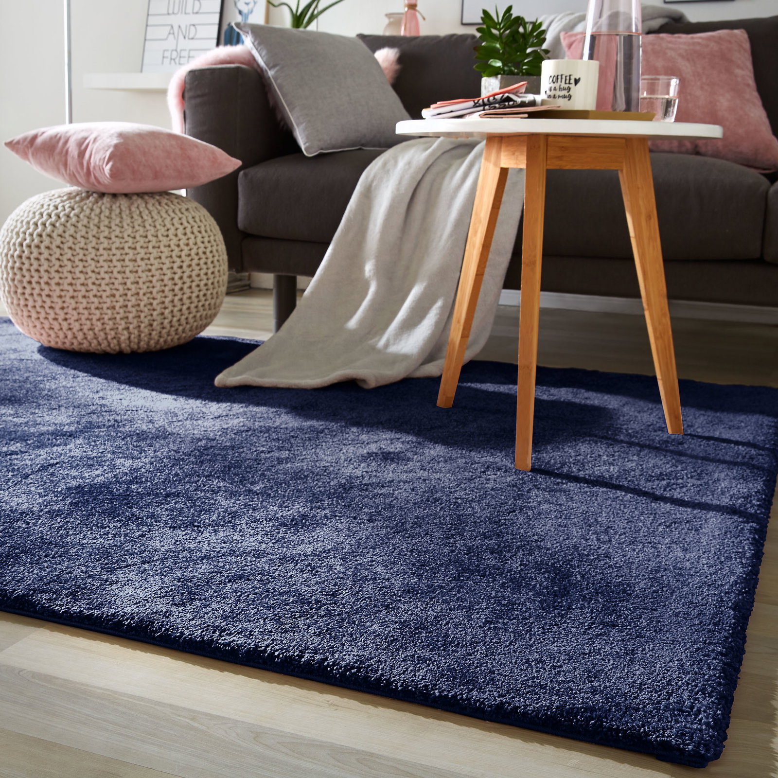 Kibek Hochflor-Teppich - Sovereign Blau 60 x 110 cm