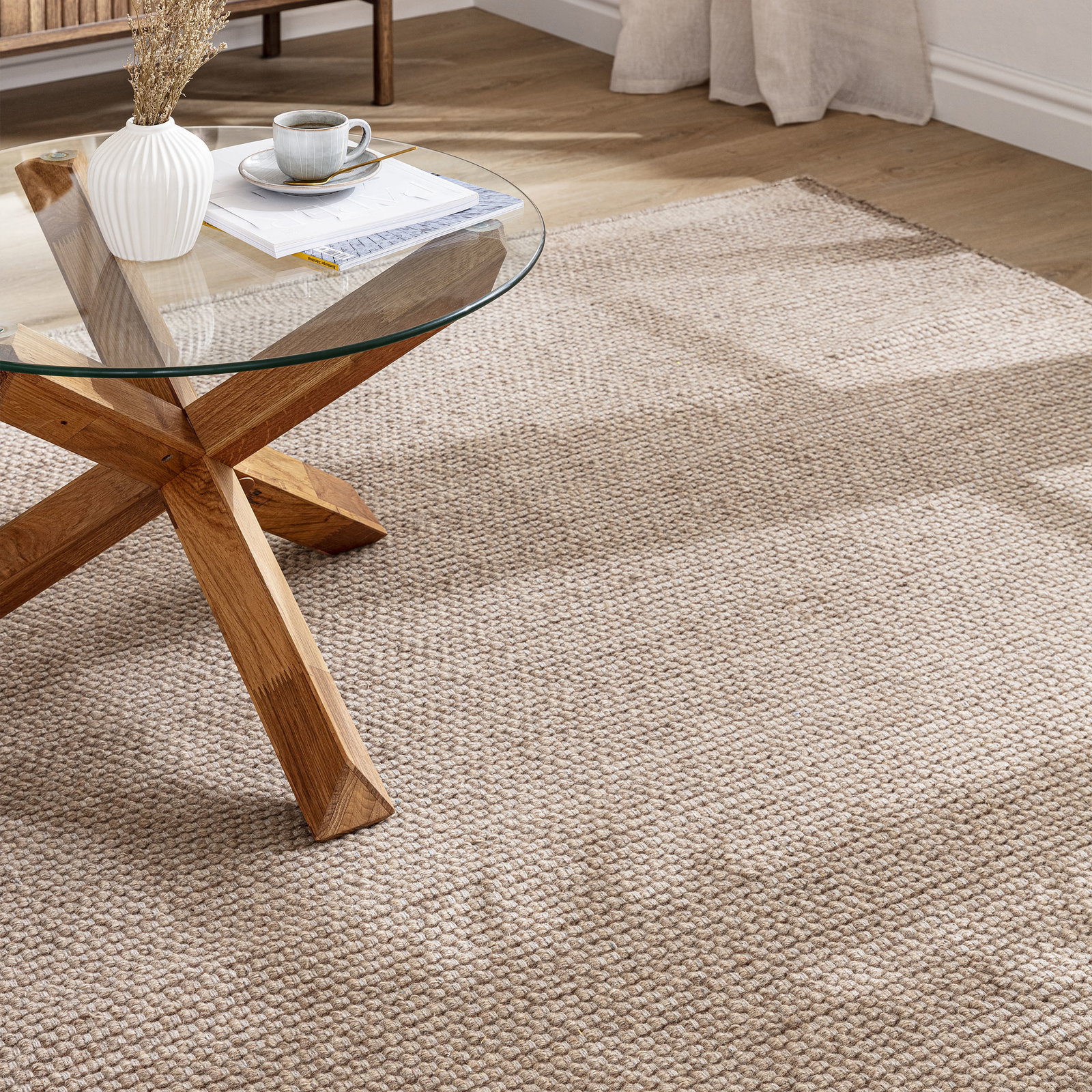 Kibek Woll-Teppich - Haderup Beige 170 x 240 cm