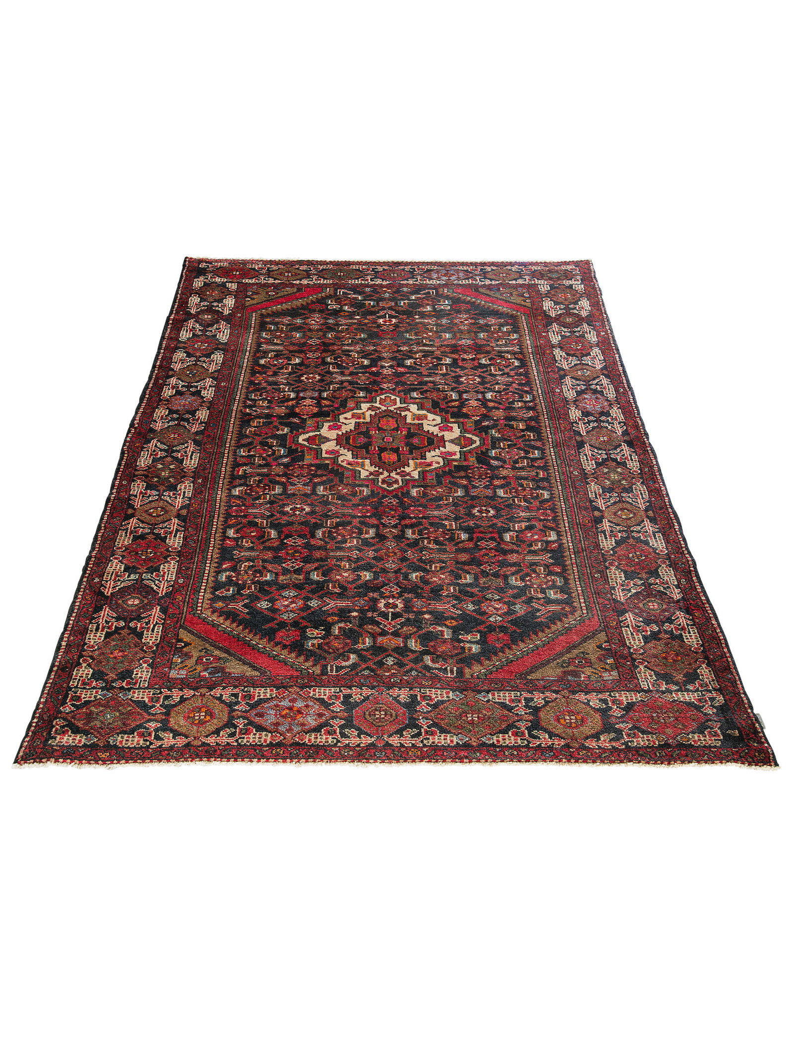 Kibek Unikat / Einzelstück - Tadjabad Hamadan Schwarz 170 x 240 cm 100% Schurwolle
