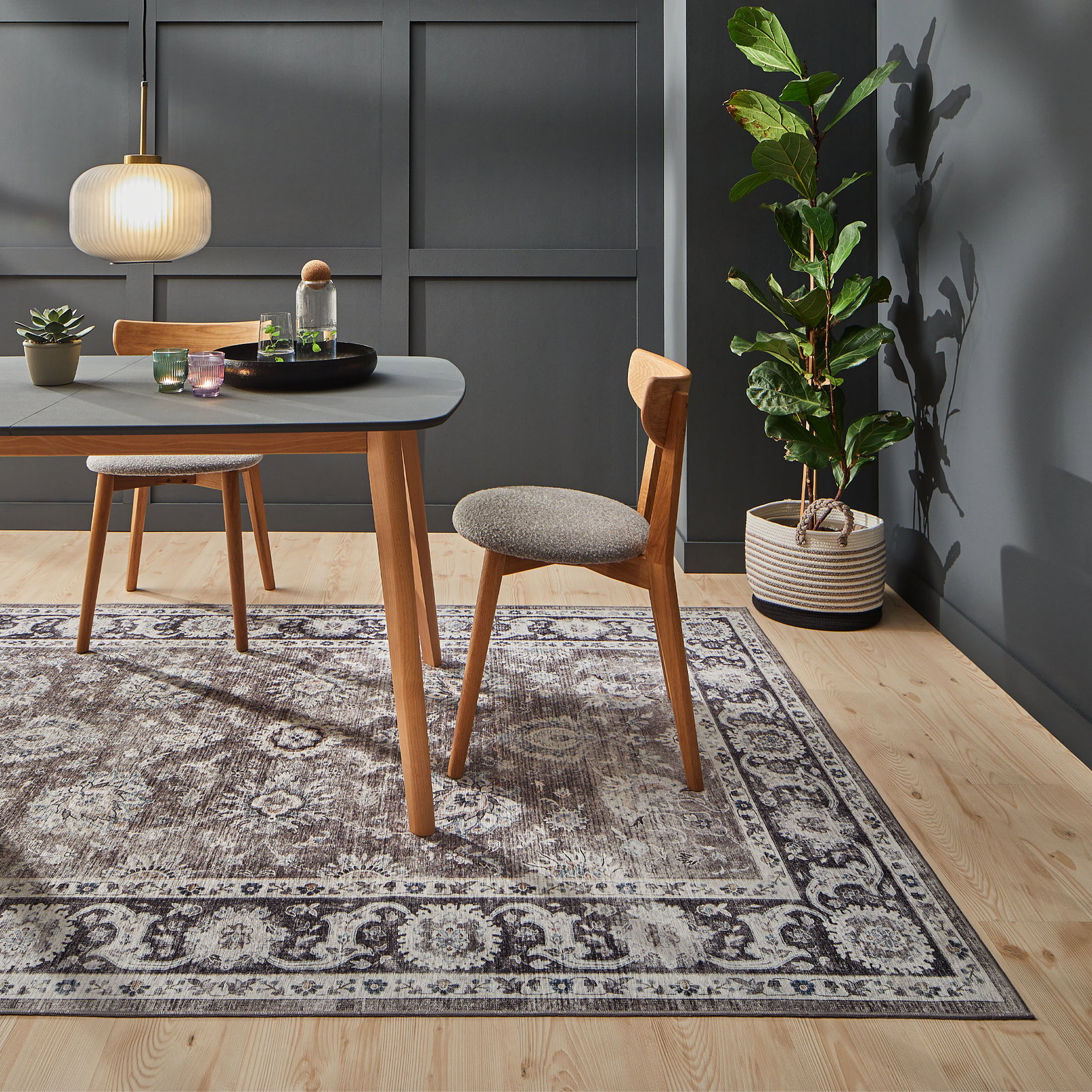 Kibek Vintage-Teppich - Novellara Grau 200 x 290 cm