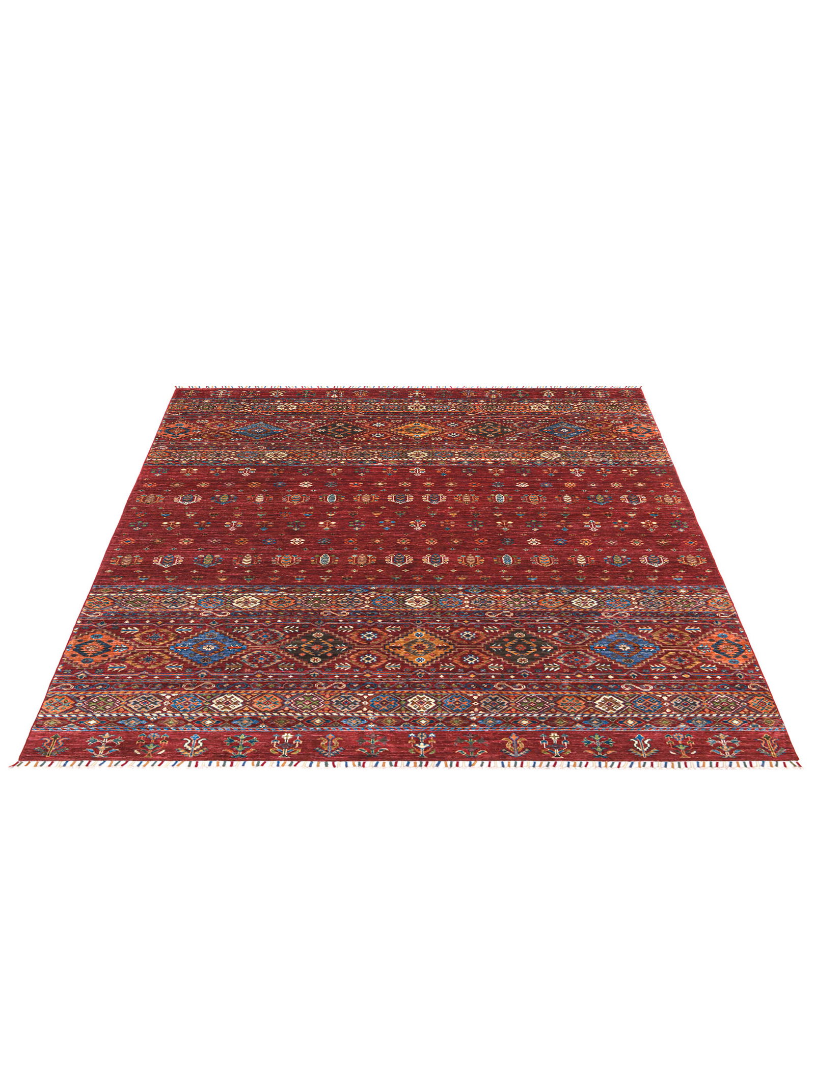 Kibek Unikat / Einzelstück - Chobi Schal Rot 200 x 300 cm 100% Schurwolle