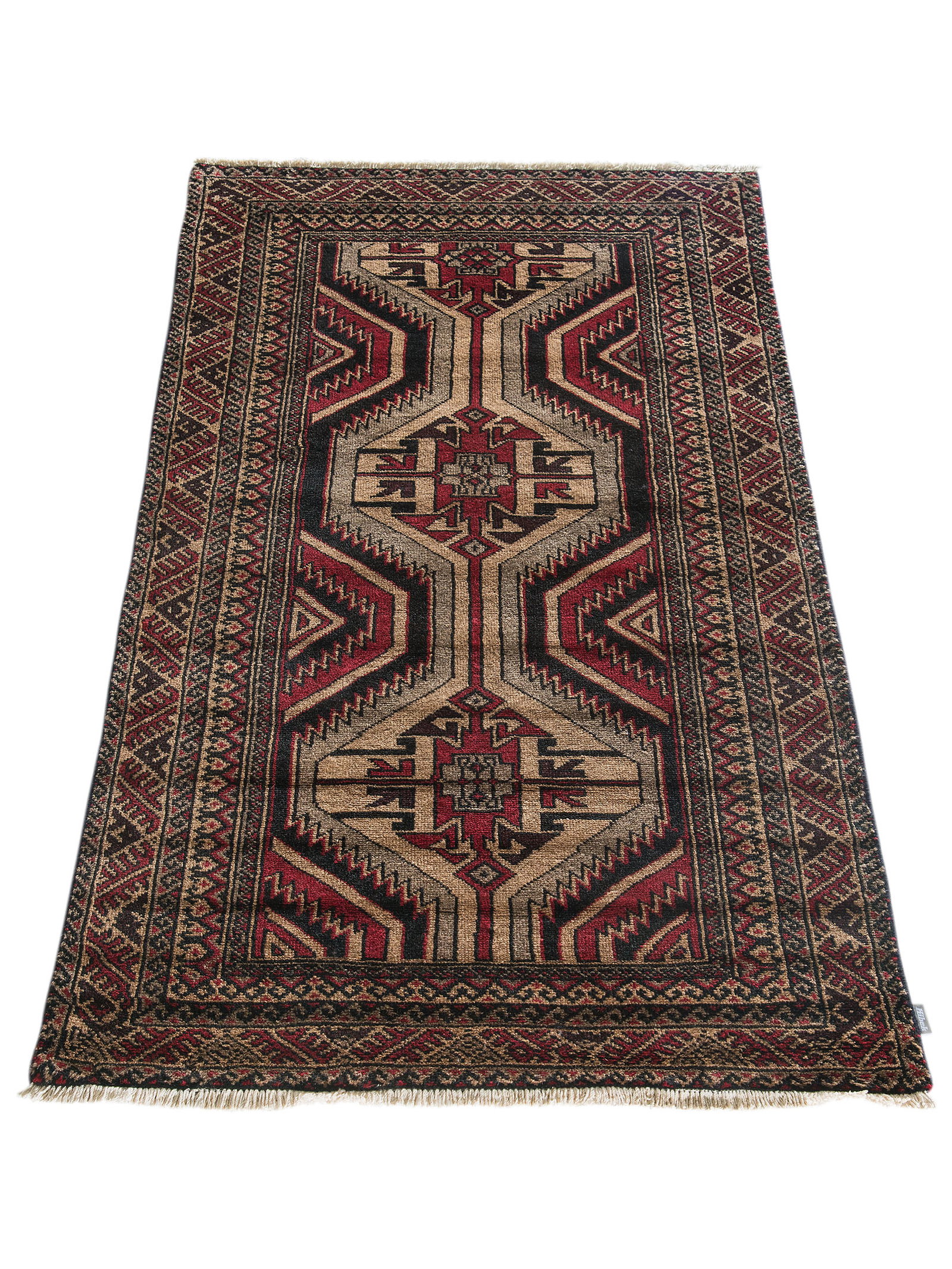 Kibek Unikat / Einzelstück - Belutsch Braun 100 x 200 cm 100% Schurwolle