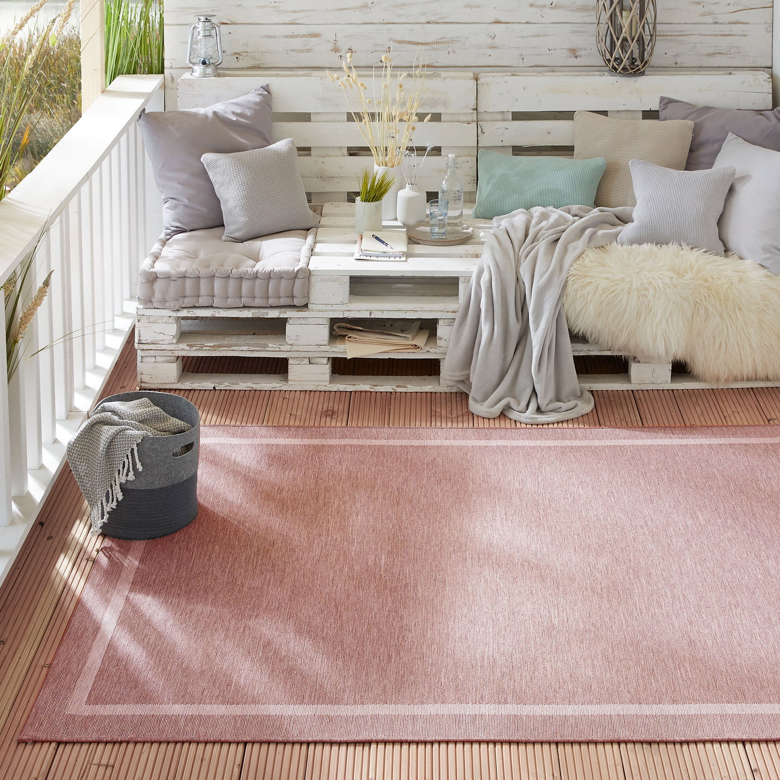 Kibek Outdoor-Teppich - Svana Rosa 120 x 170 cm