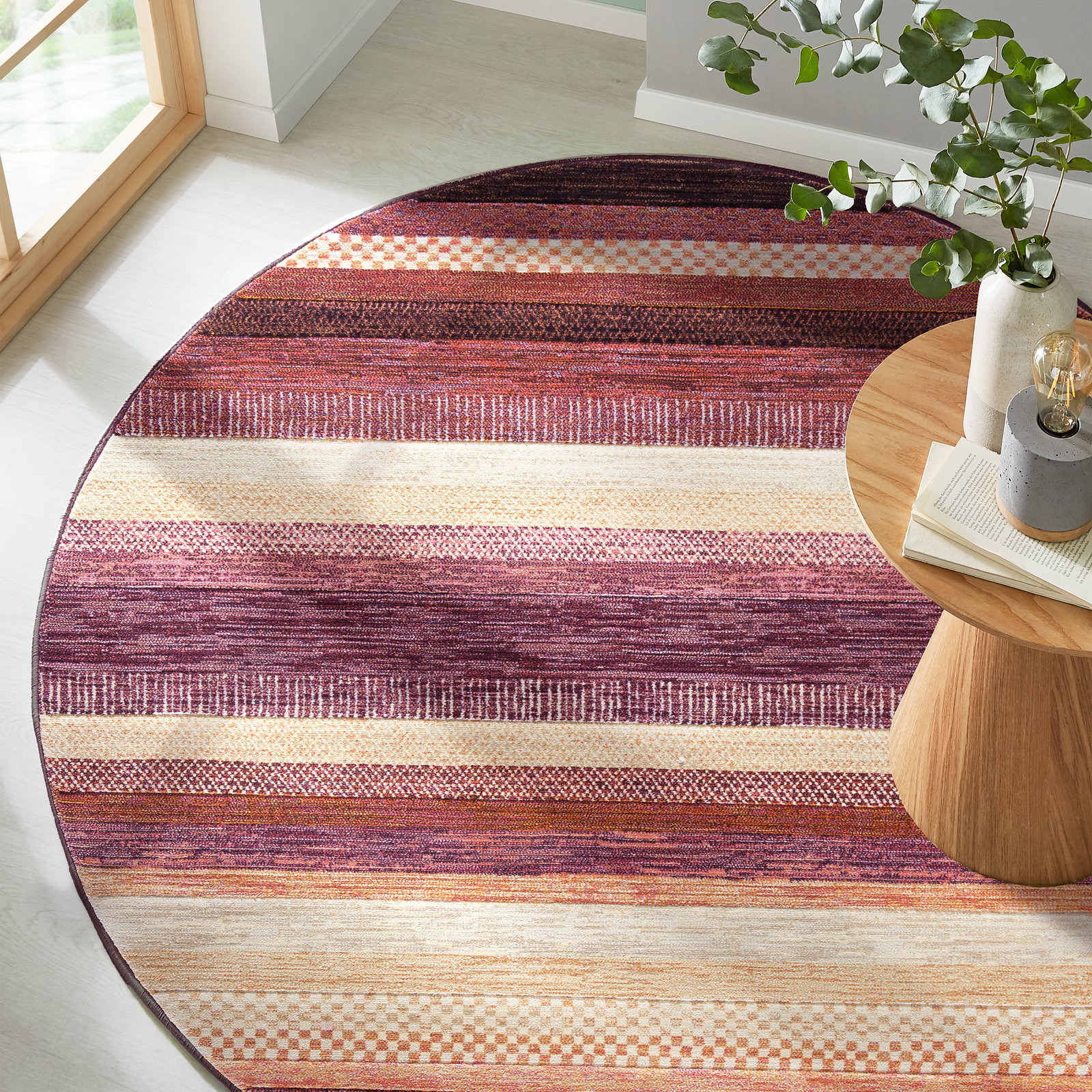 Kibek Moderner Teppich - Maturin Lila 200 cm Ø