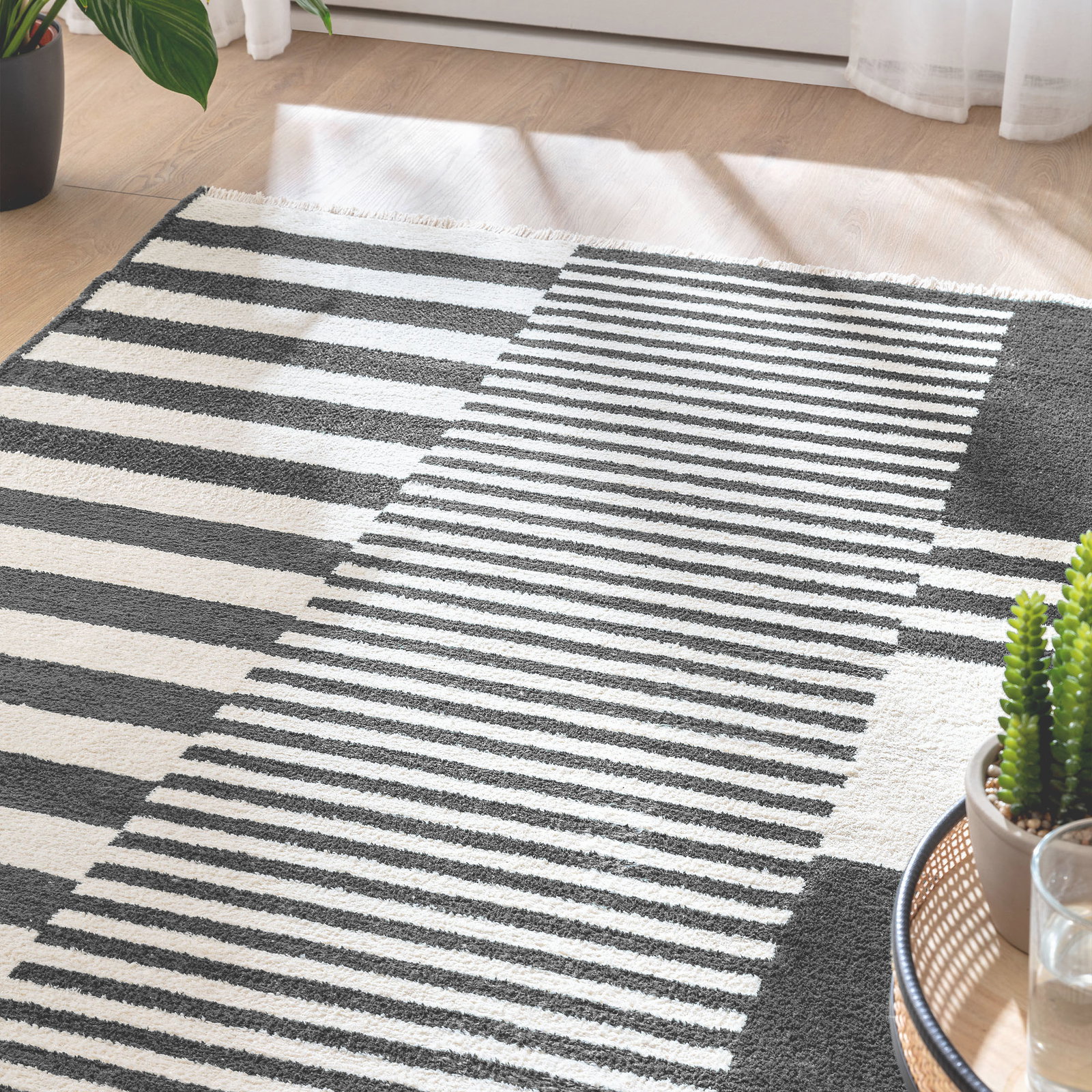 Kibek Moderner Teppich - Raya Silber 200 x 290 cm