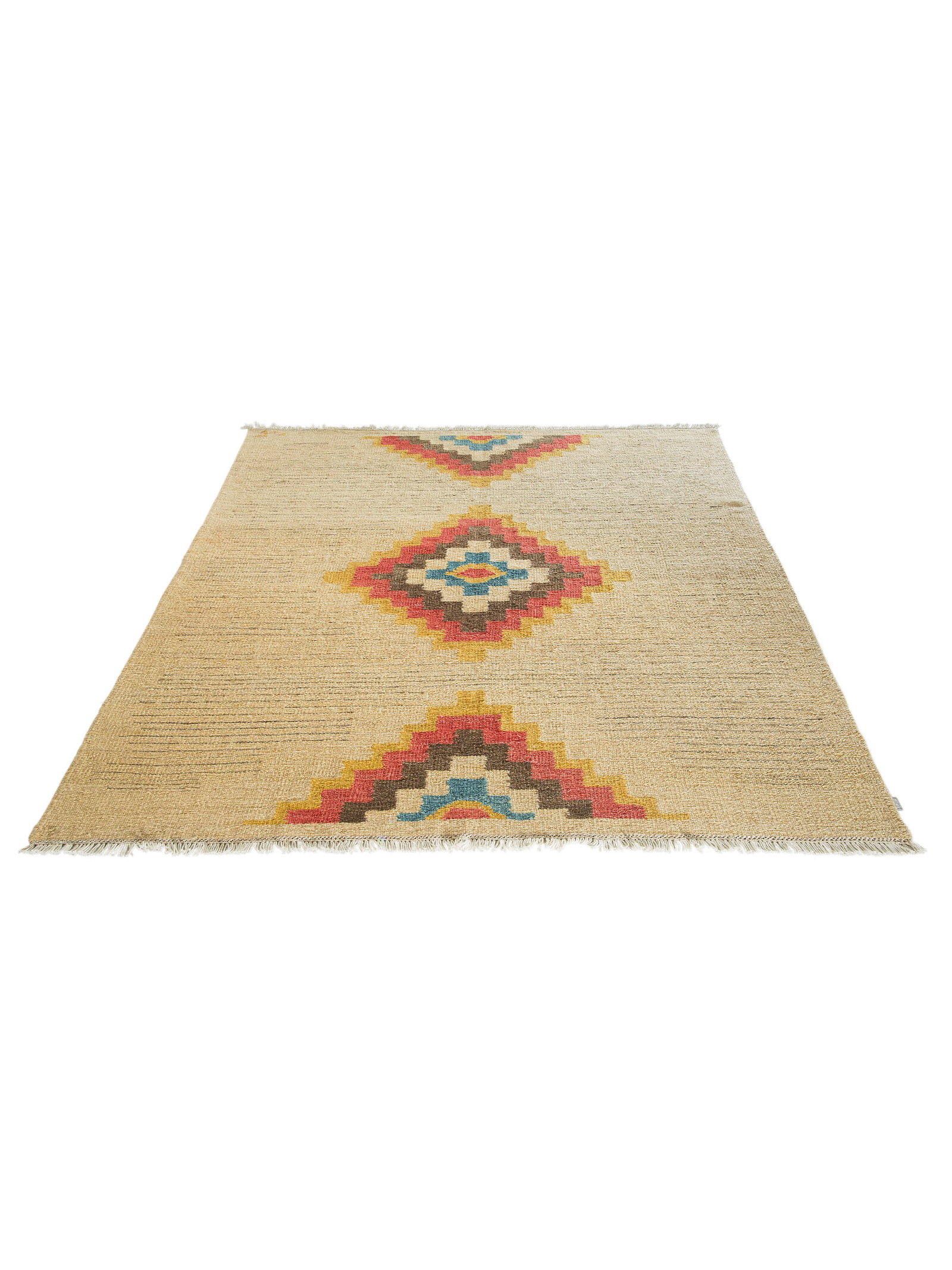 Kibek Unikat / Einzelstück - Persischer Kelim Kurdish Beige 170 x 240 cm 100% Schurwolle