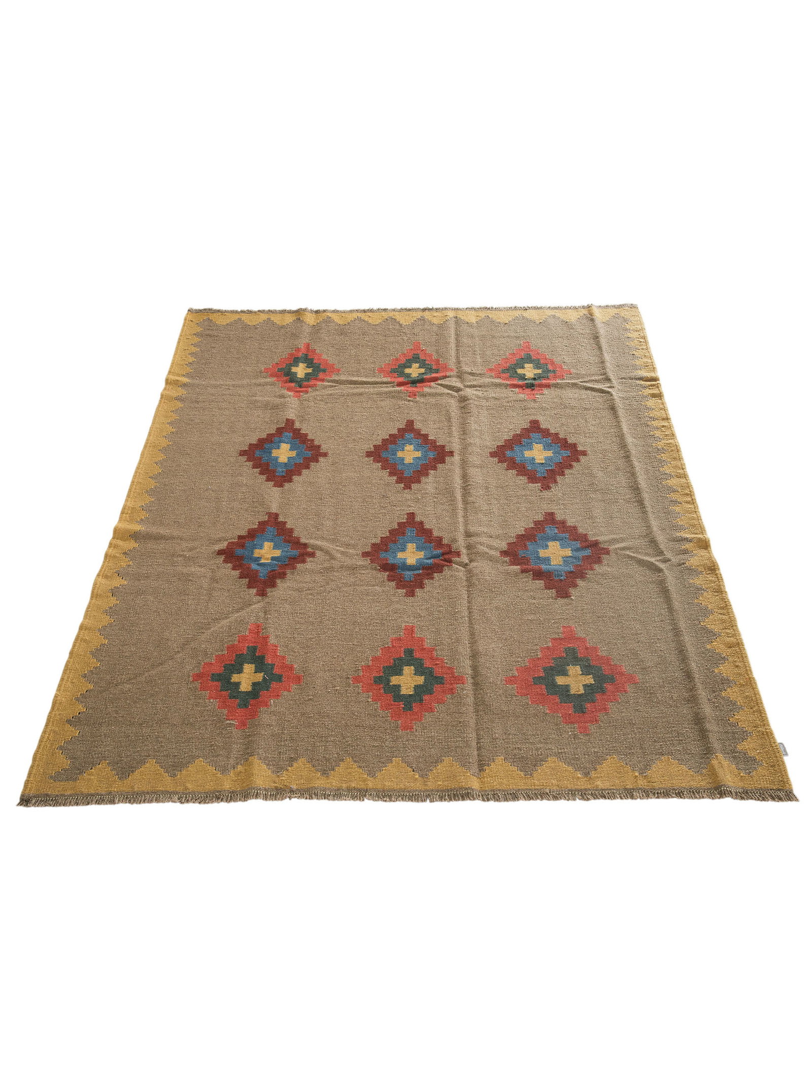 Kibek Unikat / Einzelstück - Persischer Kelim Braun 170 x 240 cm 100% Schurwolle