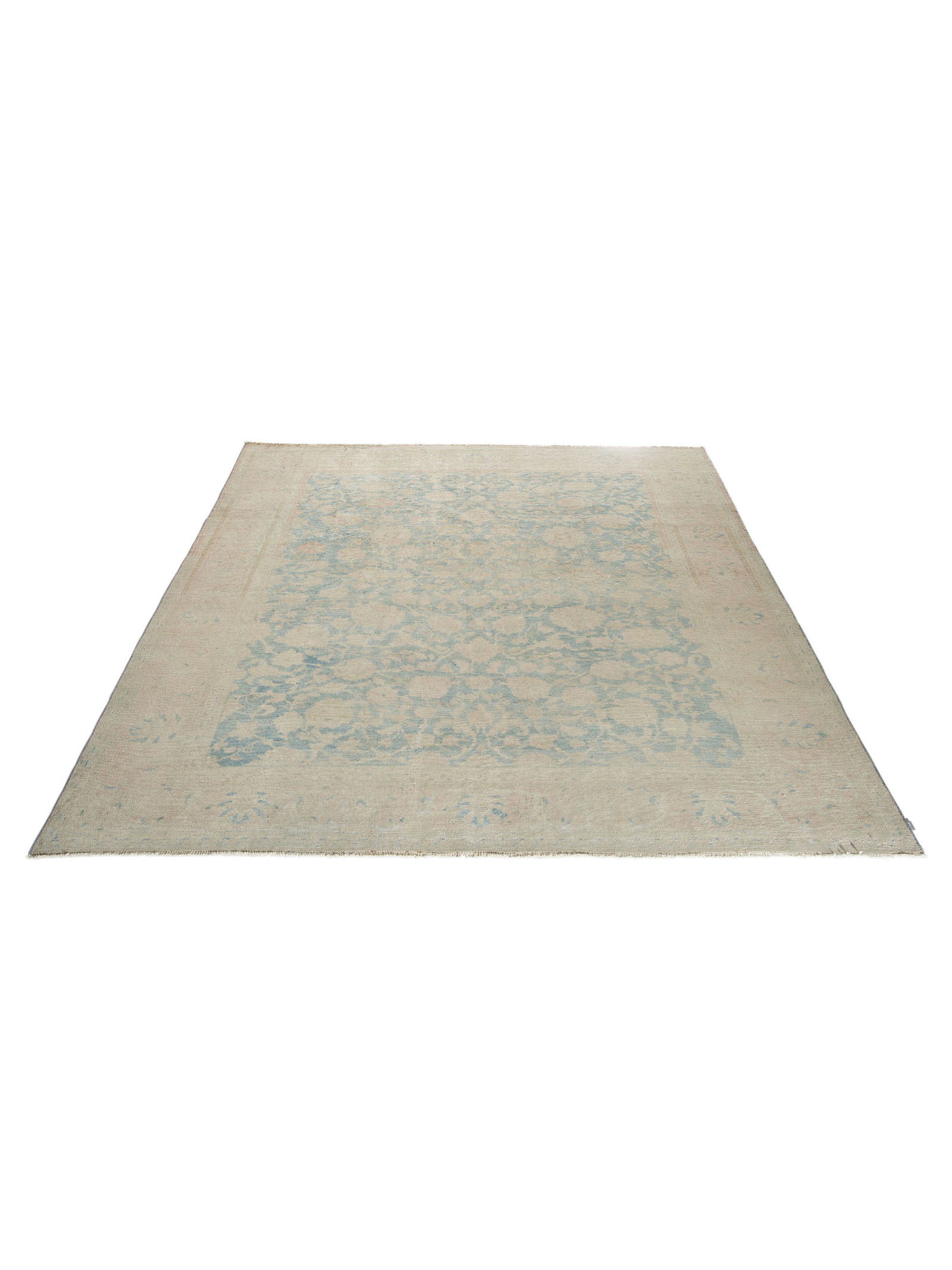 Kibek Unikat / Einzelstück - Sarough Mahal Vintage Blau 250 x 350 cm 100% Schurwolle