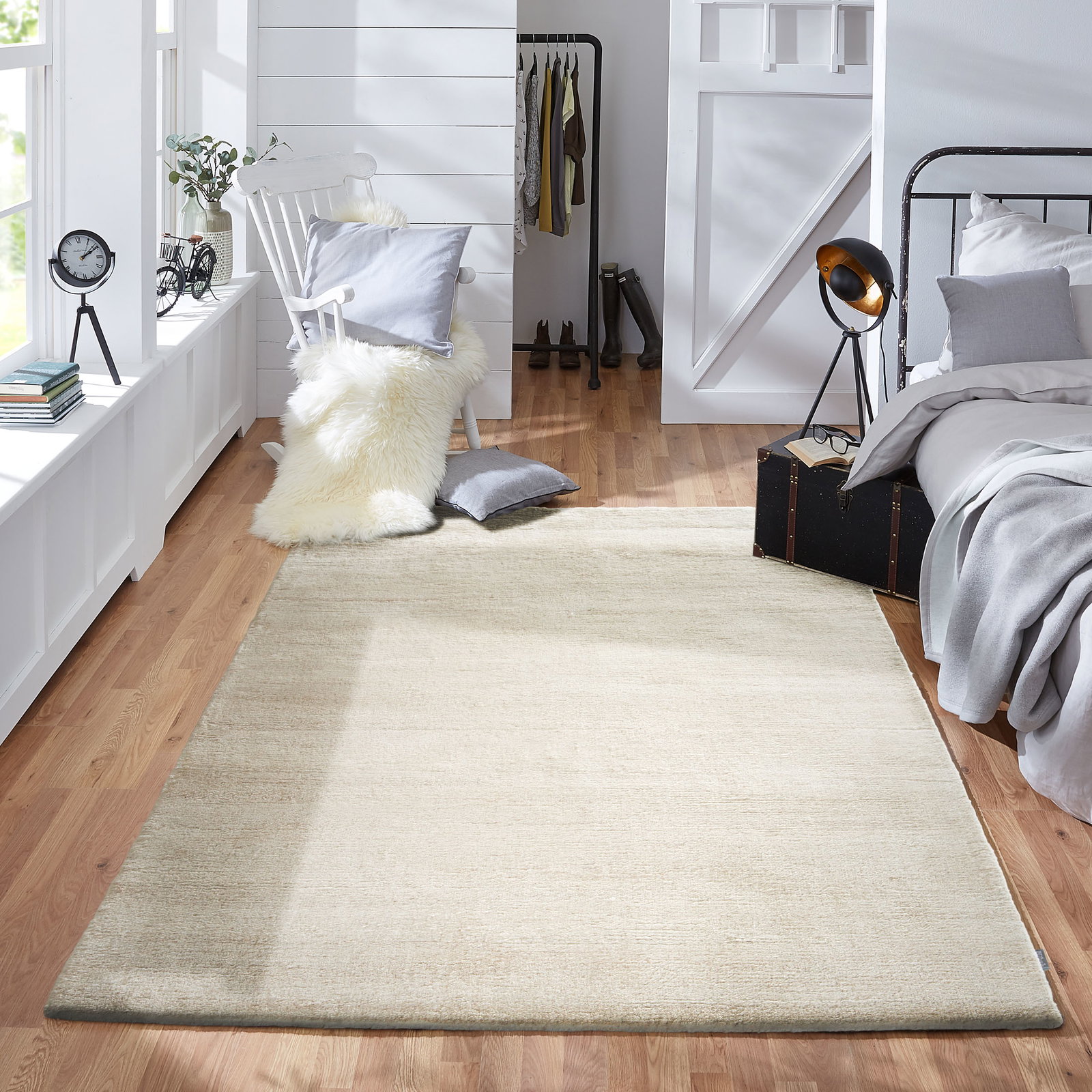 Kibek Woll-Teppich - Puri Beige 90 x 160 cm
