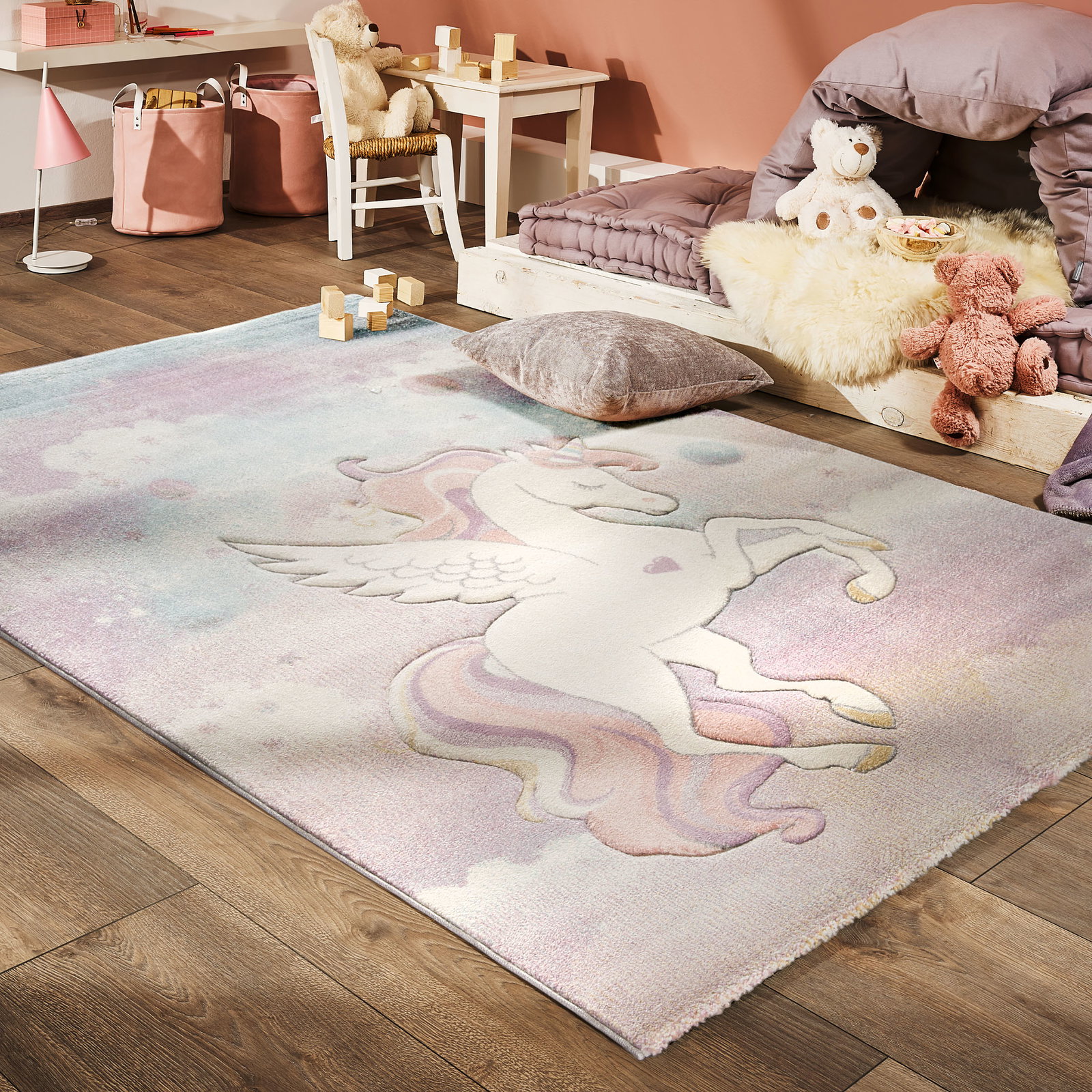 Kibek Kinder-Teppich - Fluttershy Multicolor 160 x 230 cm
