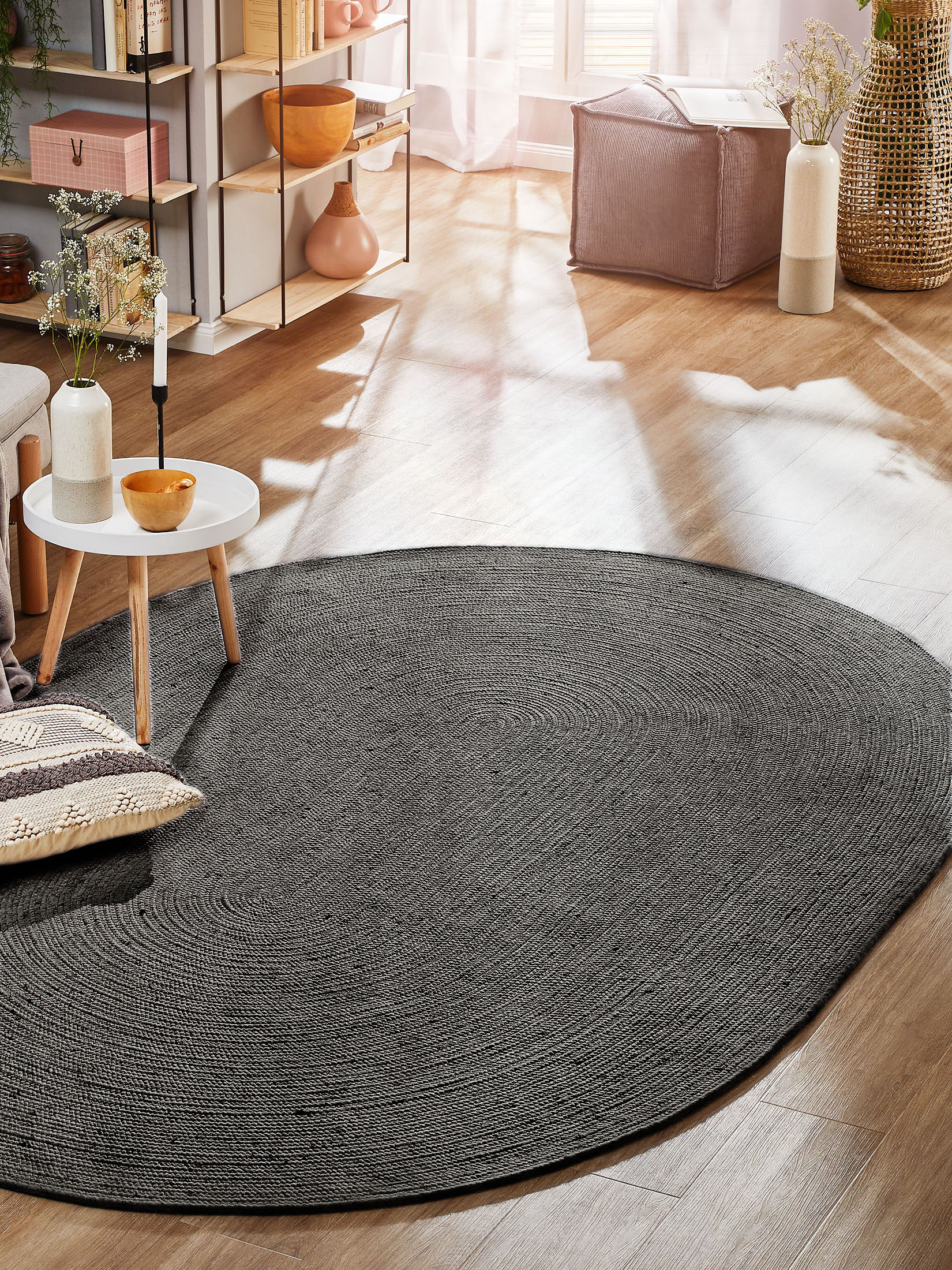 Björna | Dark Grey | ca. 70 x 140 cm oval