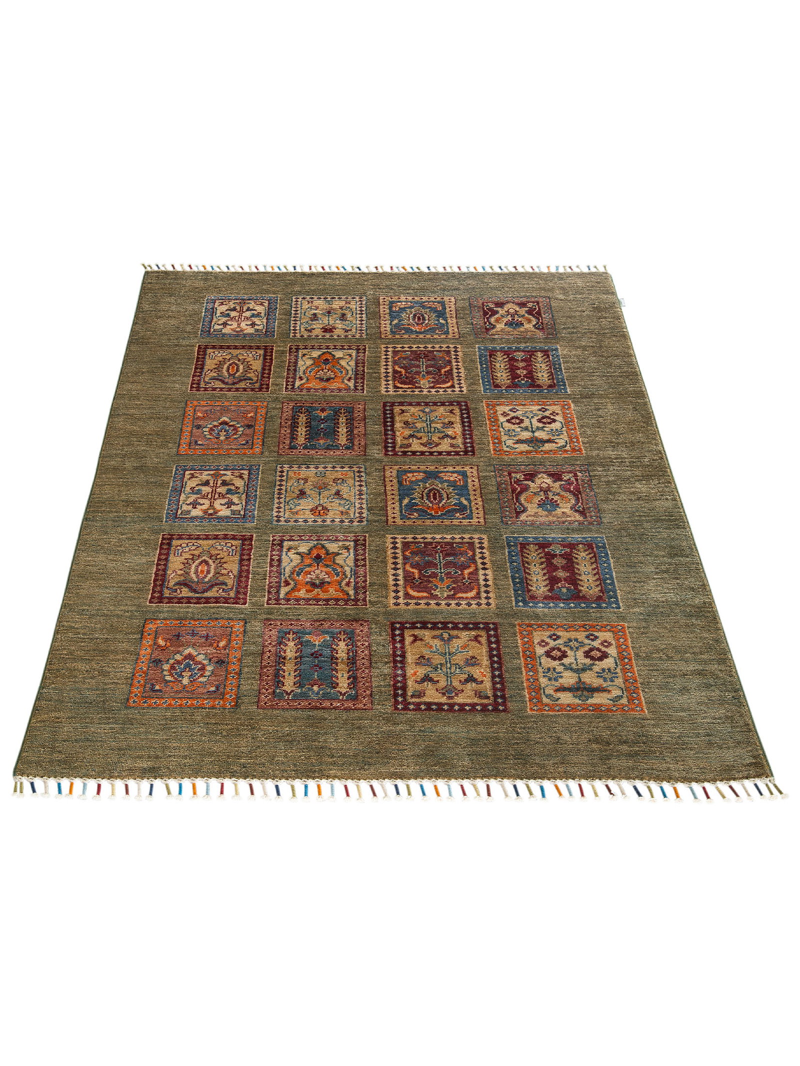 Kibek Unikat / Einzelstück - Chobi Box Grün 120 x 180 cm 100% Schurwolle