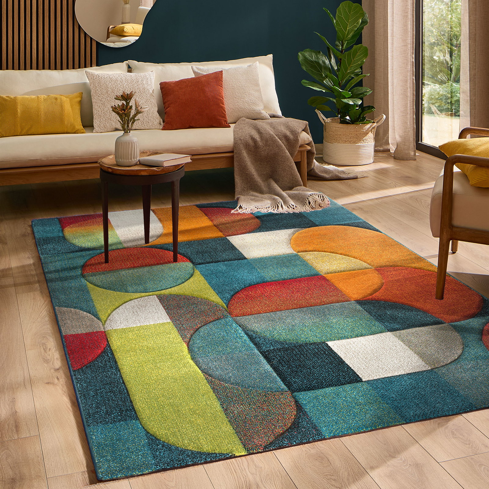 Kibek Moderner Teppich - Picobello Blau 240 x 340 cm