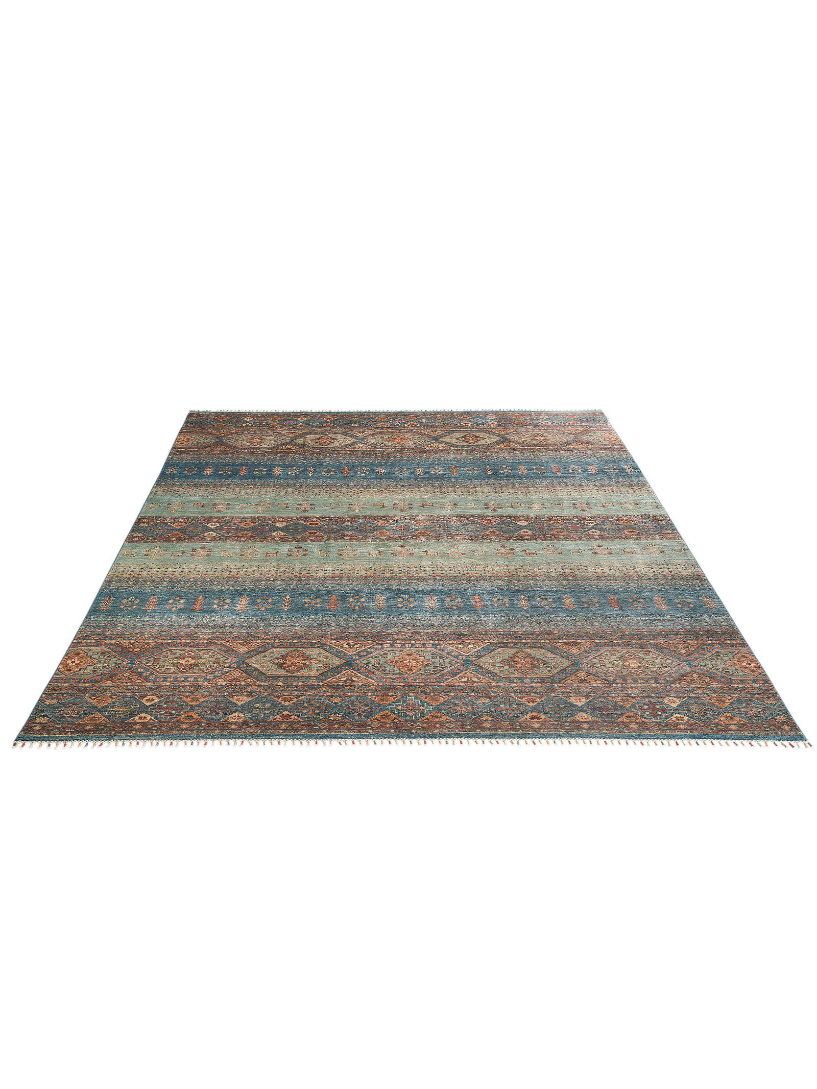 Kibek Unikat / Einzelstück - Chobi Schal Blau 250 x 350 cm 100% Schurwolle