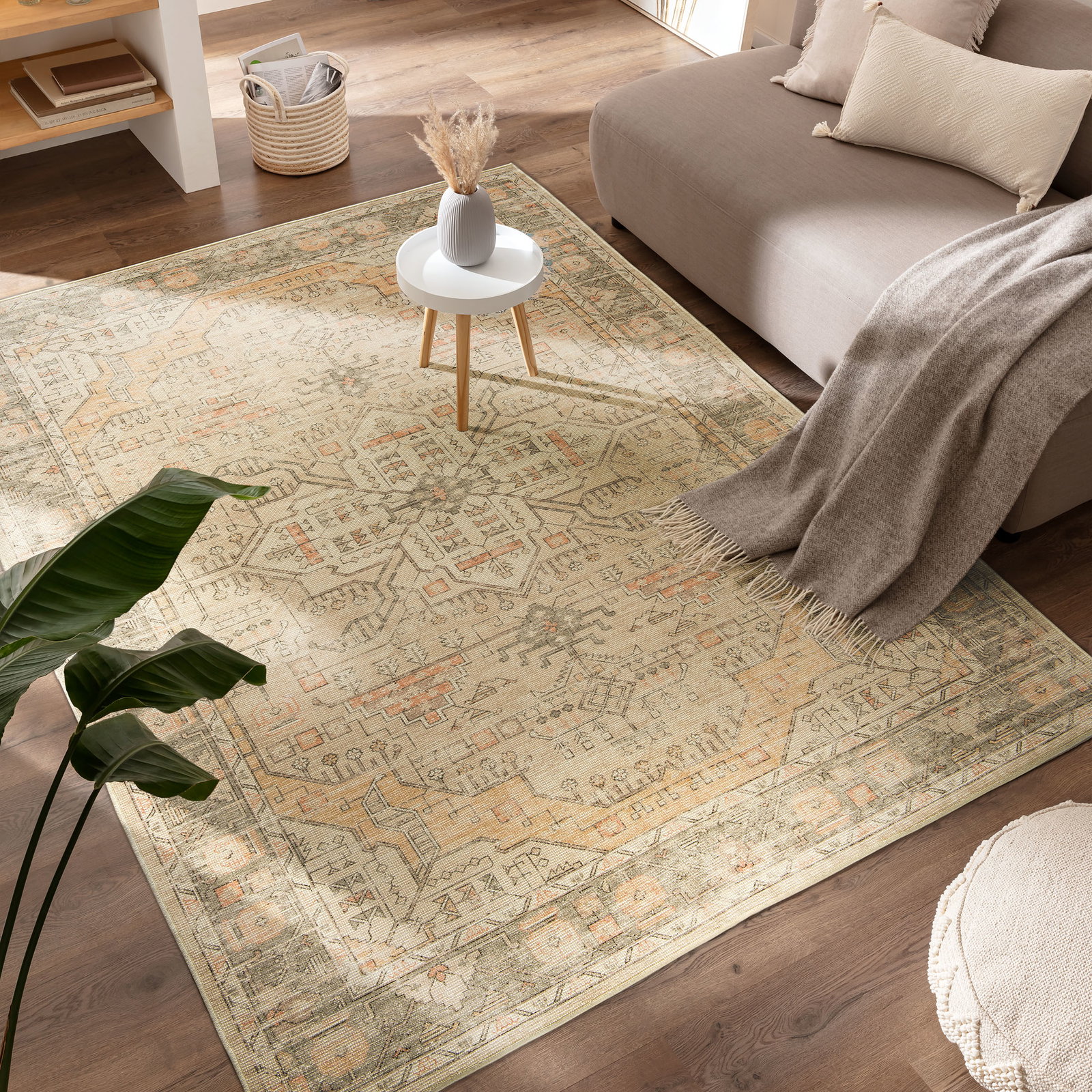 Kibek Vintage-Teppich - Naliya Beige 140 x 200 cm
