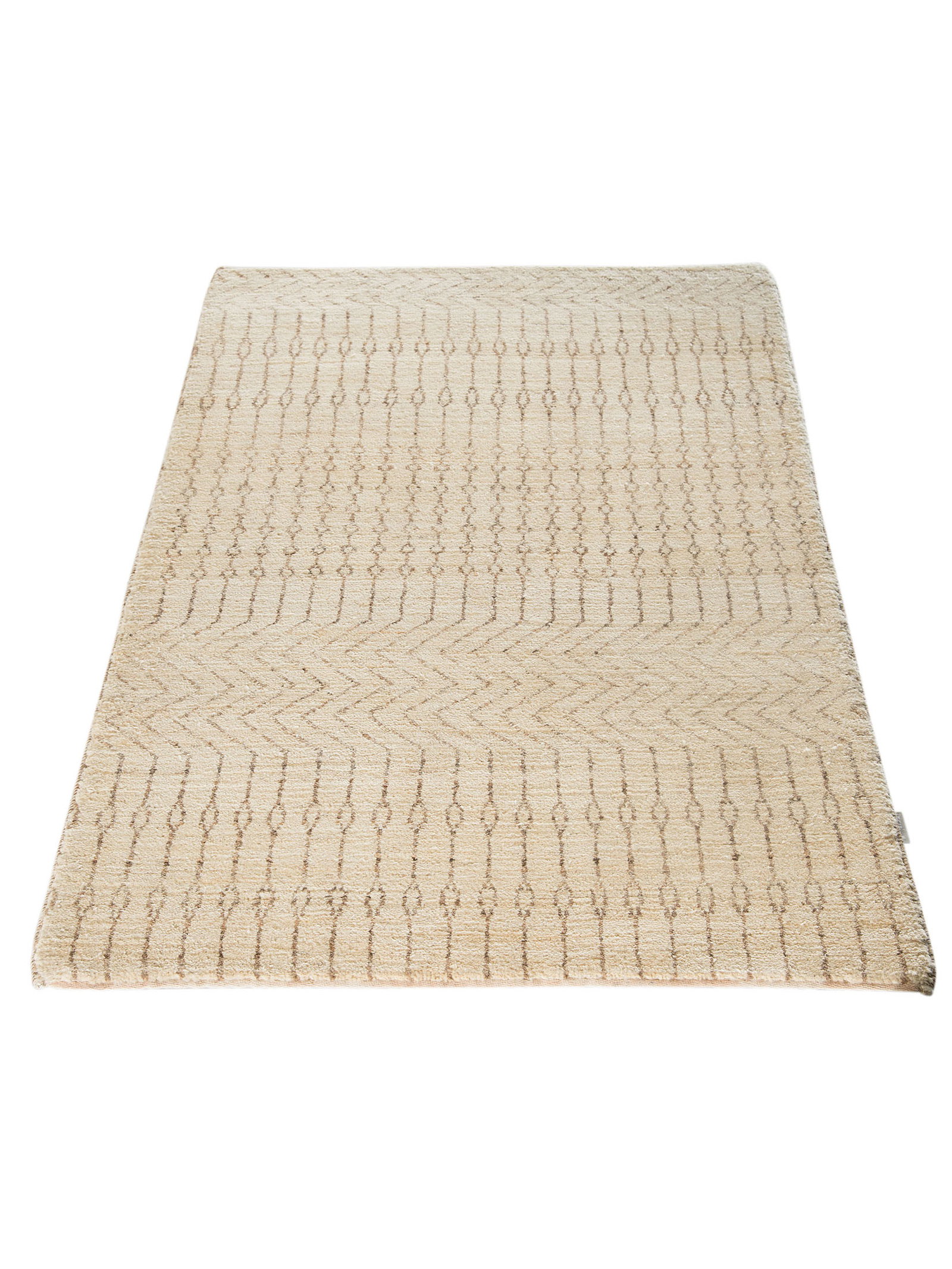 Kibek Unikat / Einzelstück - Contemporary Gabbeh Beige 70 x 140 cm 100% Schurwolle
