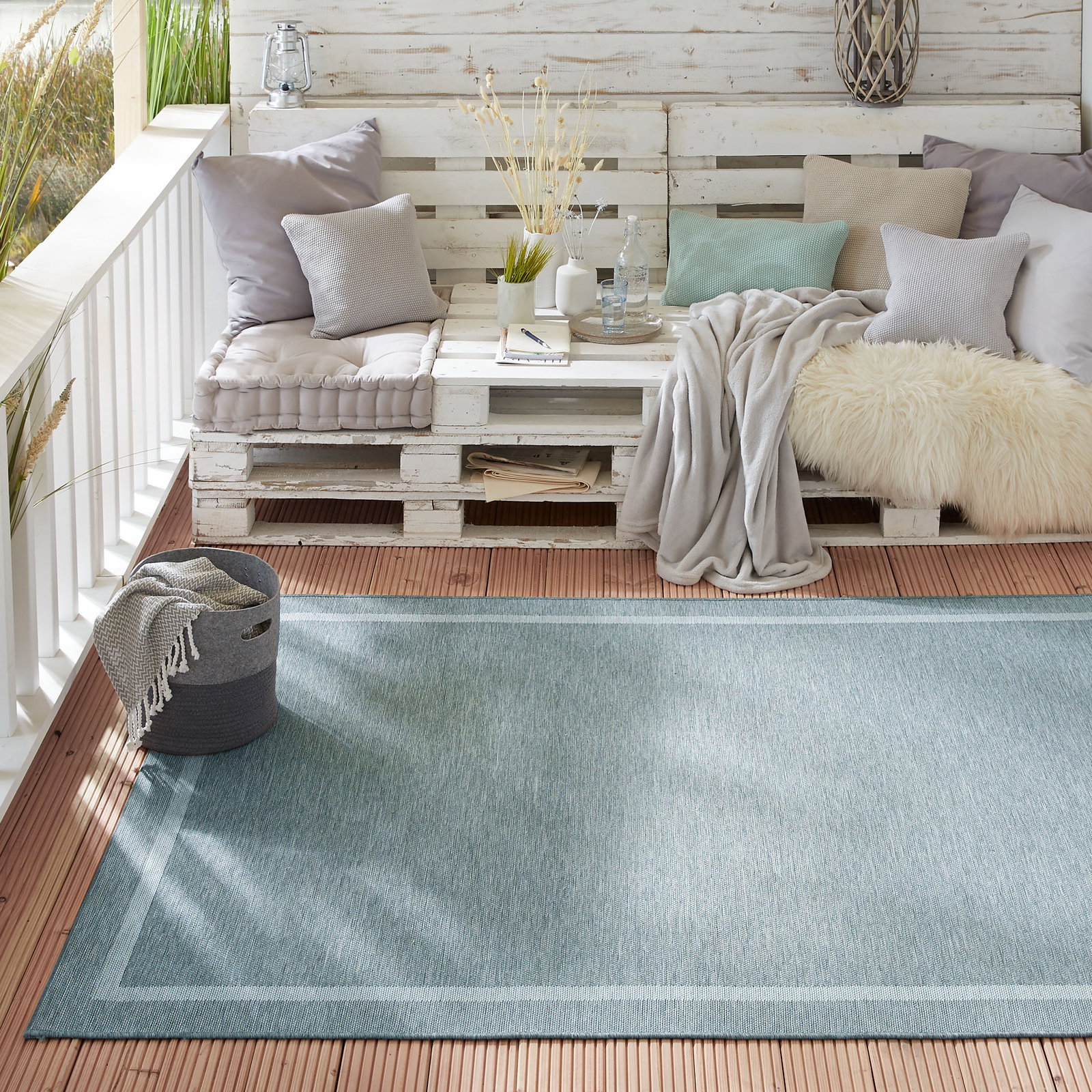 Kibek Outdoor-Teppich - Svana Blau 140 x 200 cm