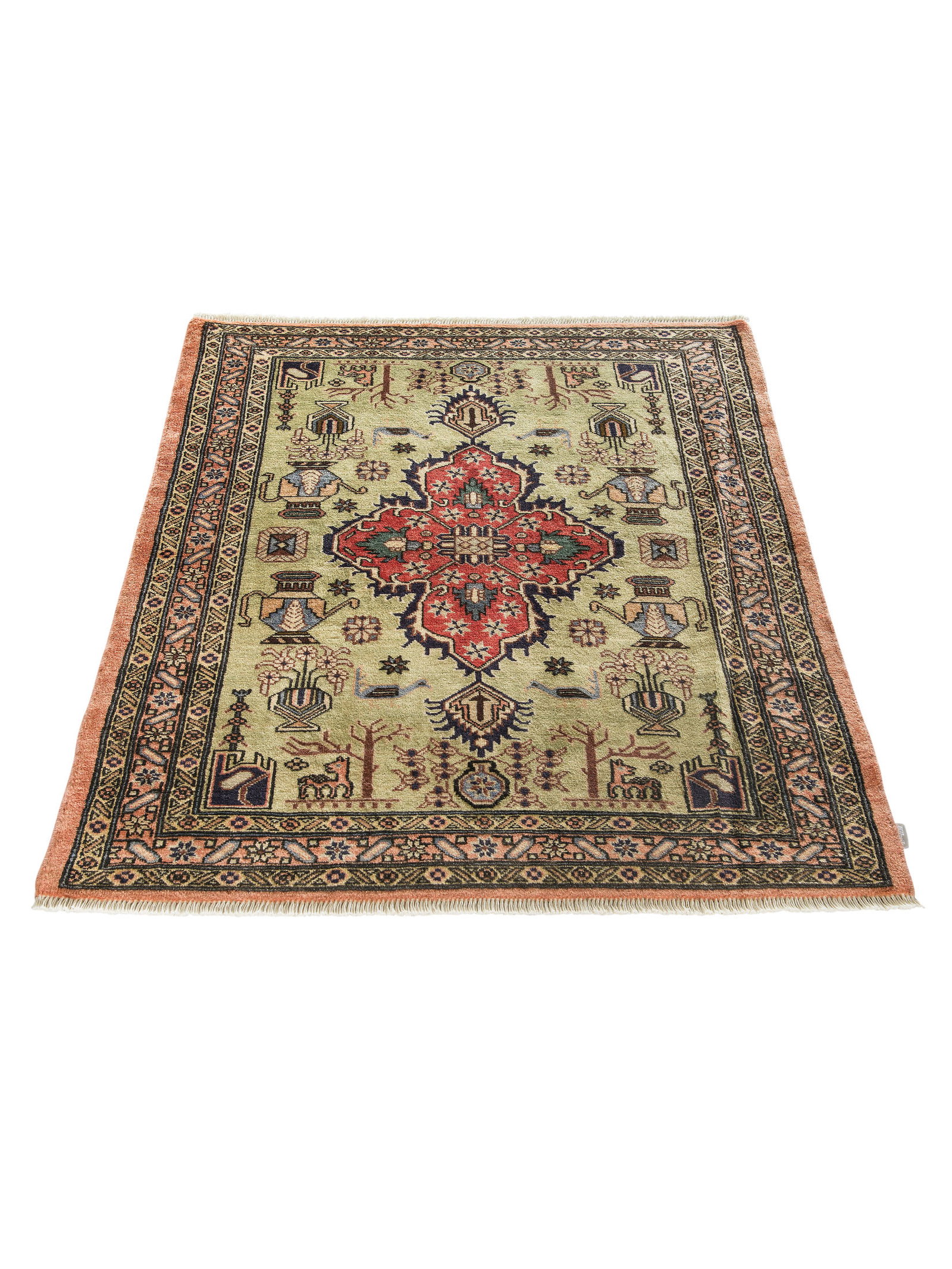 Kibek Unikat / Einzelstück - Meshkin Grün 70 x 140 cm 100% Schurwolle