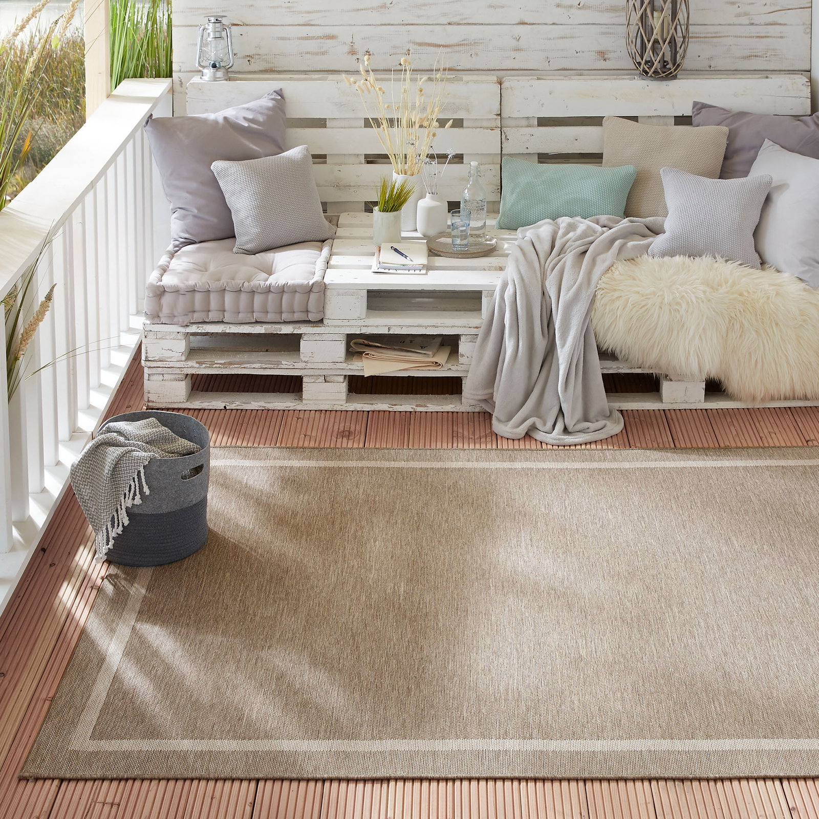 Kibek Outdoor-Teppich - Svana Beige 120 x 170 cm