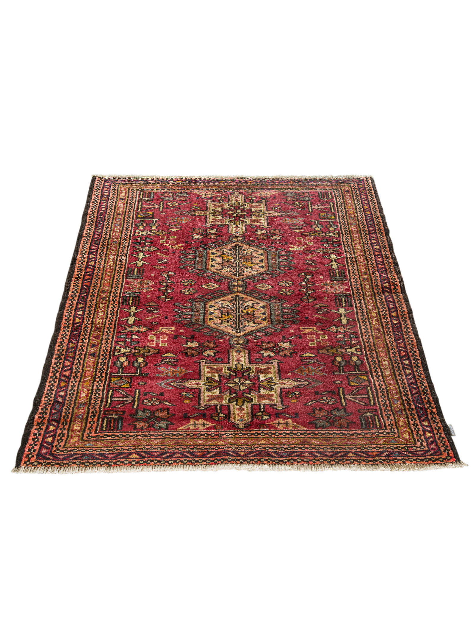 Kibek Unikat / Einzelstück - Heriz Rosa 70 x 140 cm 100% Schurwolle