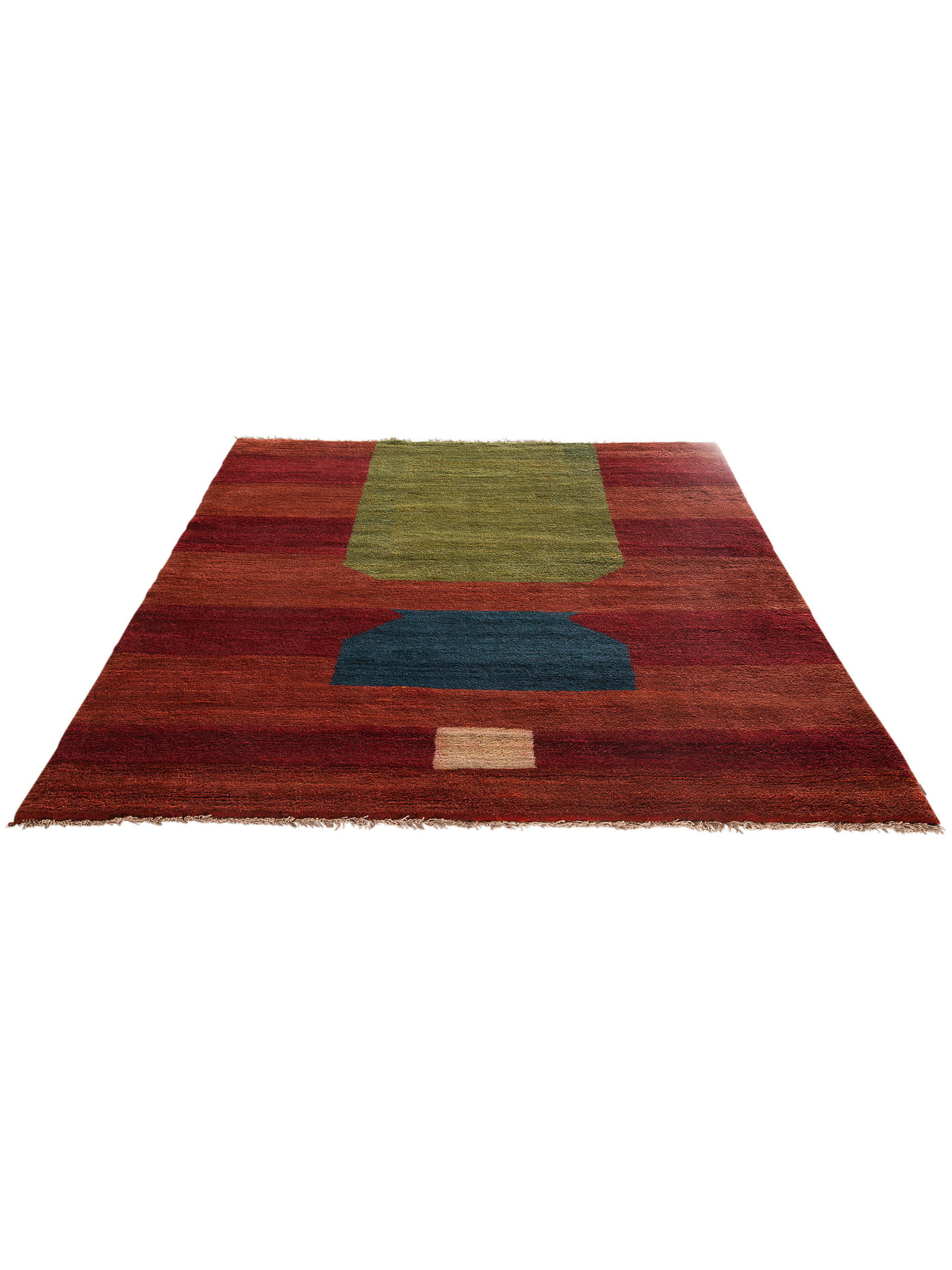 Kibek Unikat / Einzelstück - Persischer Gabbeh Rot 170 x 240 cm 100% Schurwolle