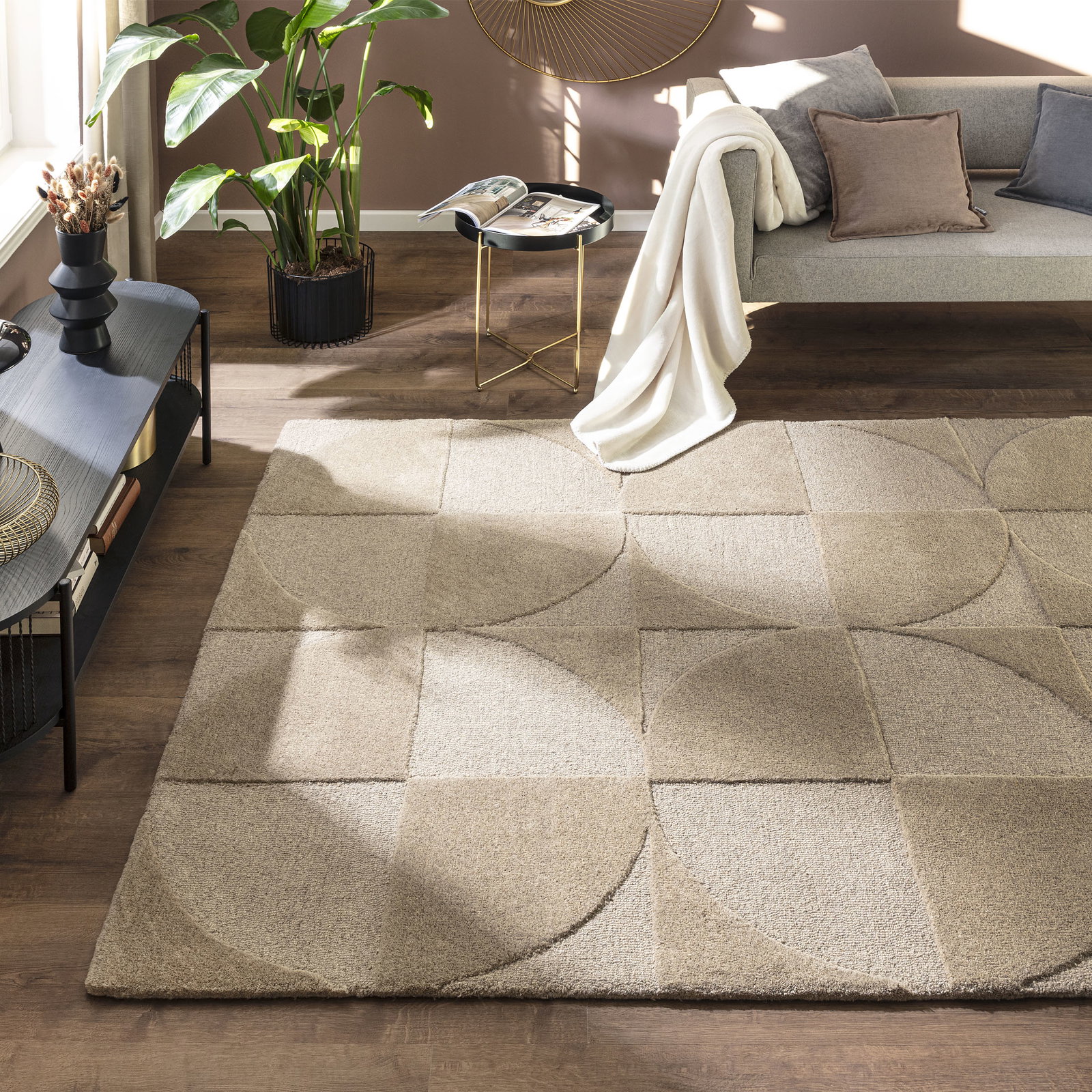 Kibek Woll-Teppich - Montioni Beige 140 x 200 cm
