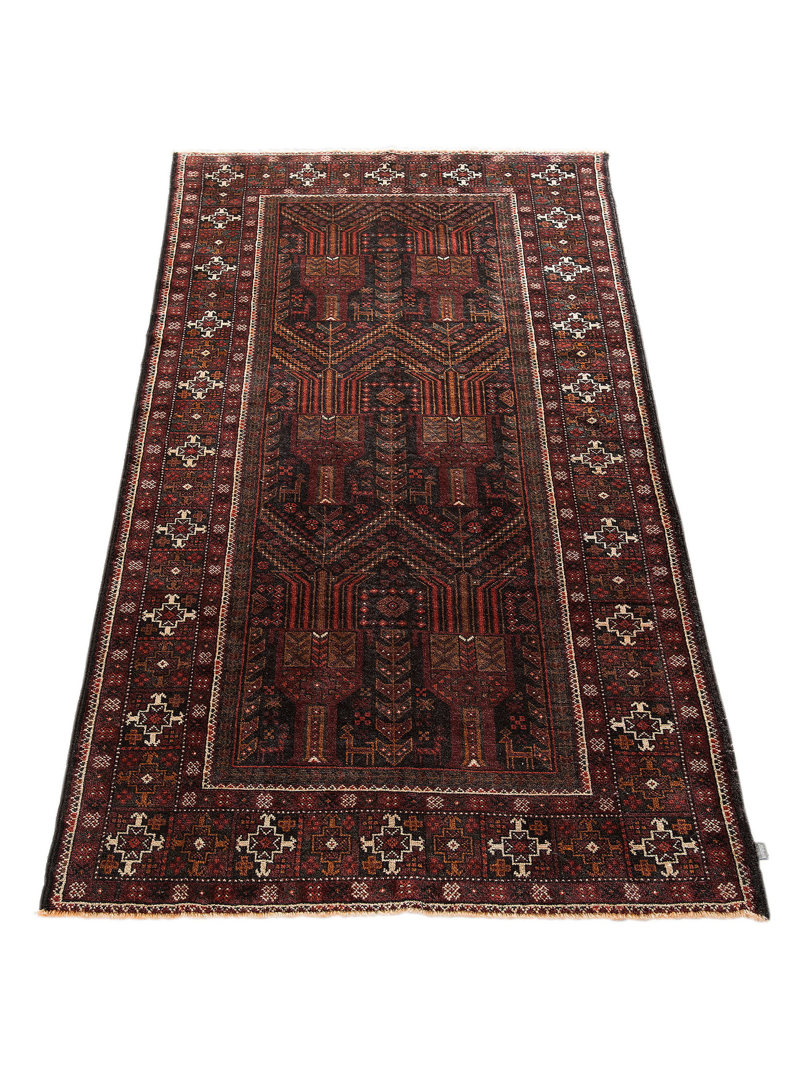 Kibek Unikat / Einzelstück - Belutsch Schwarz 80 x 300 cm 100% Schurwolle