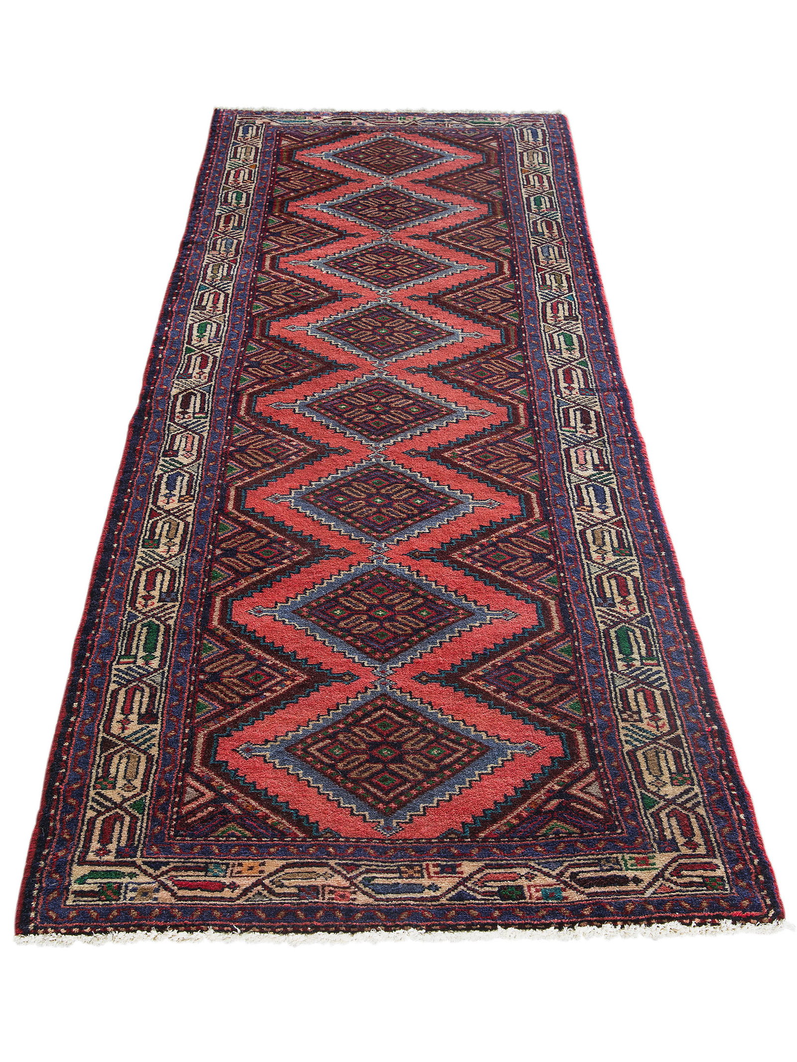 Kibek Unikat / Einzelstück - Chenar Hamadan Multicolor 80 x 300 cm 100% Schurwolle