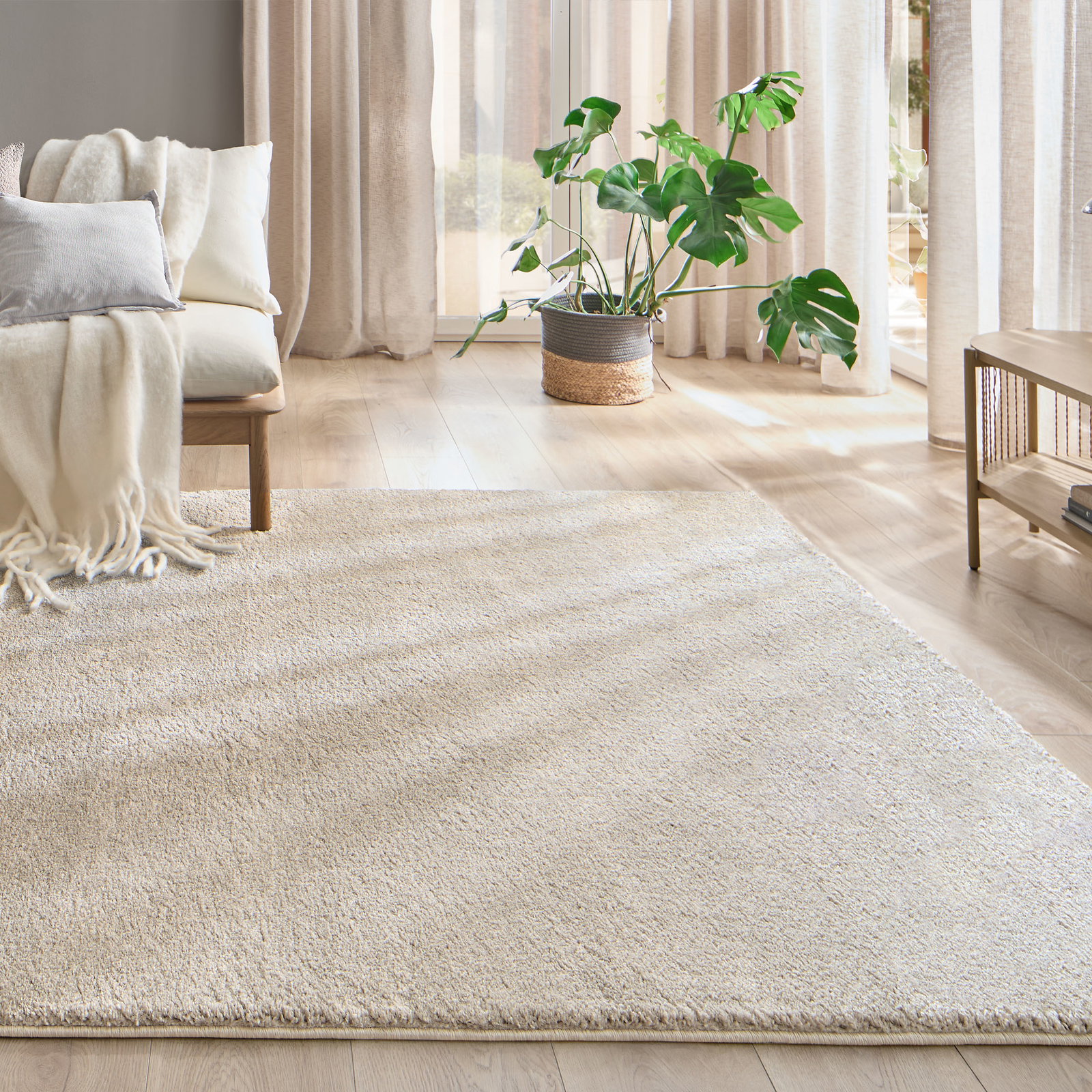 Kibek Hochflor-Teppich - Marten Creme 120 x 170 cm