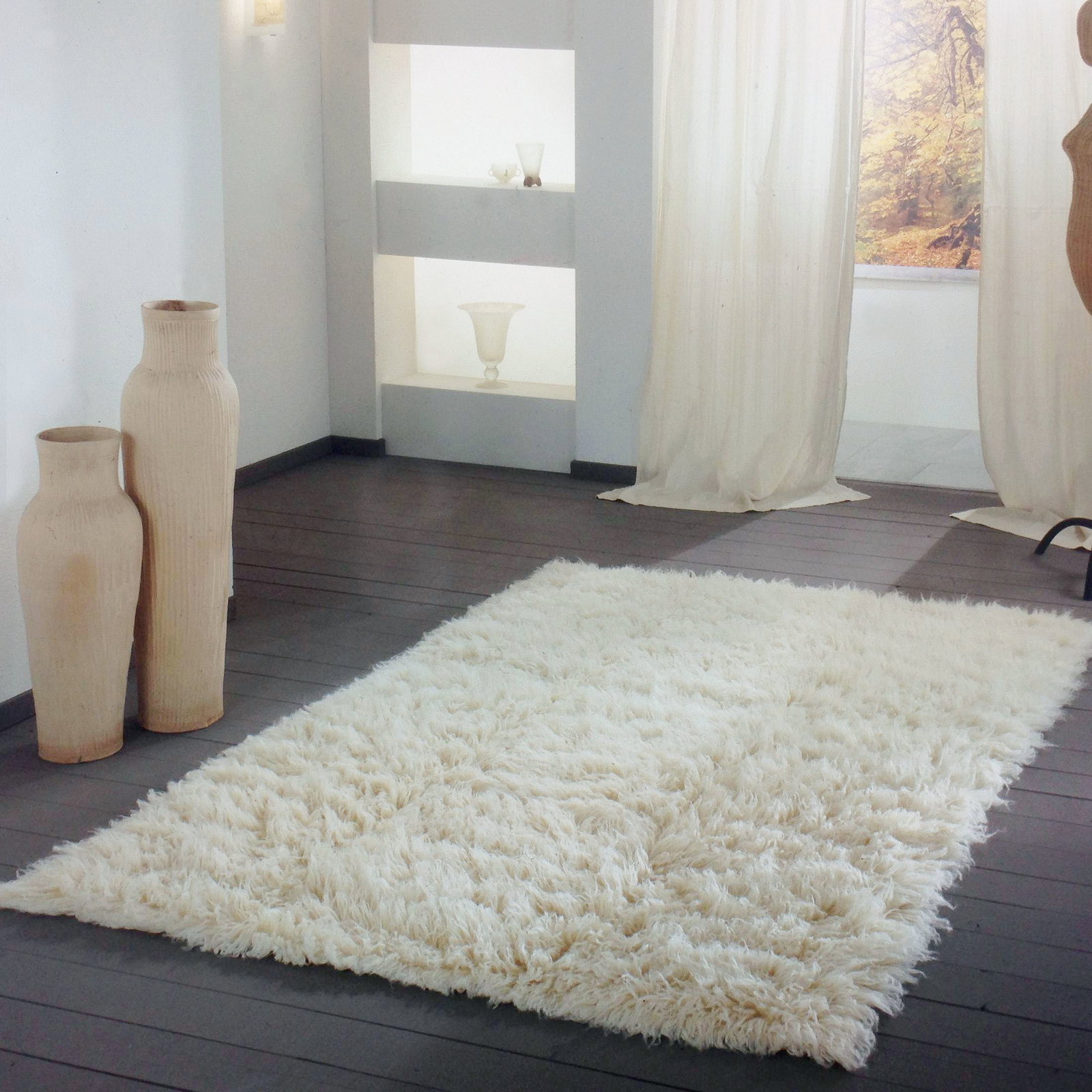 Kibek Flokati - Flokati Super Plus Weiß 170 x 240 cm 100 % Schurwolle