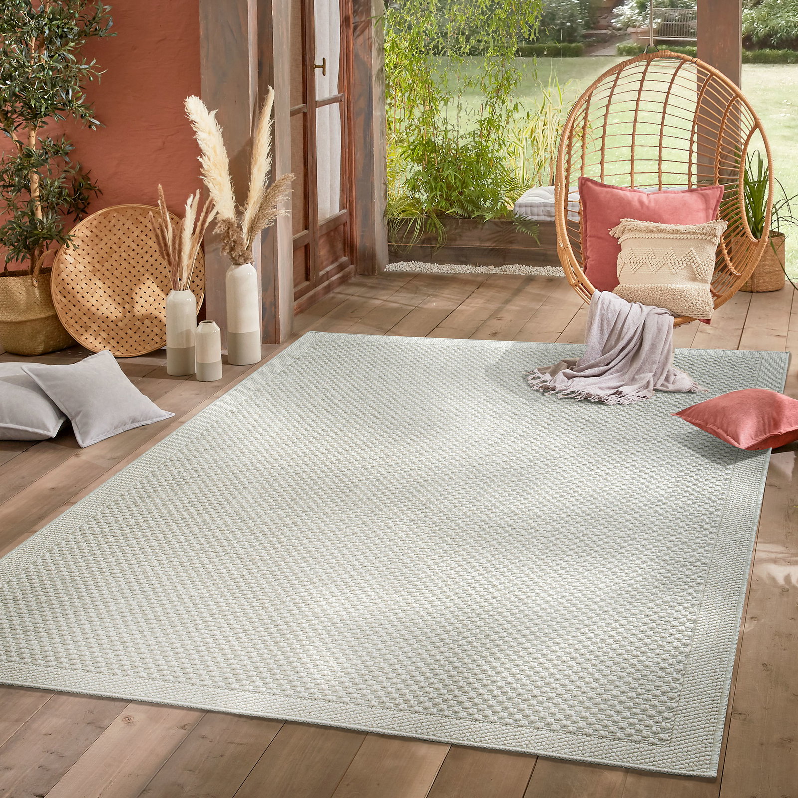 Kibek Outdoor-Teppich - Tsambika Weiß 140 x 200 cm